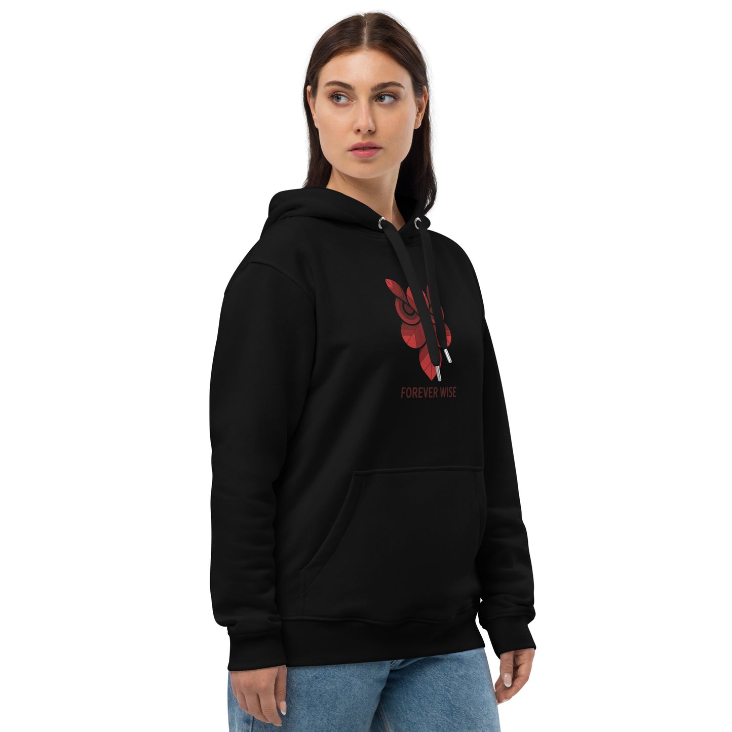 Premium Eco Hoodie: 'Forever Wise' in Fall | Sustainable Owl Fashion USA Dudeily