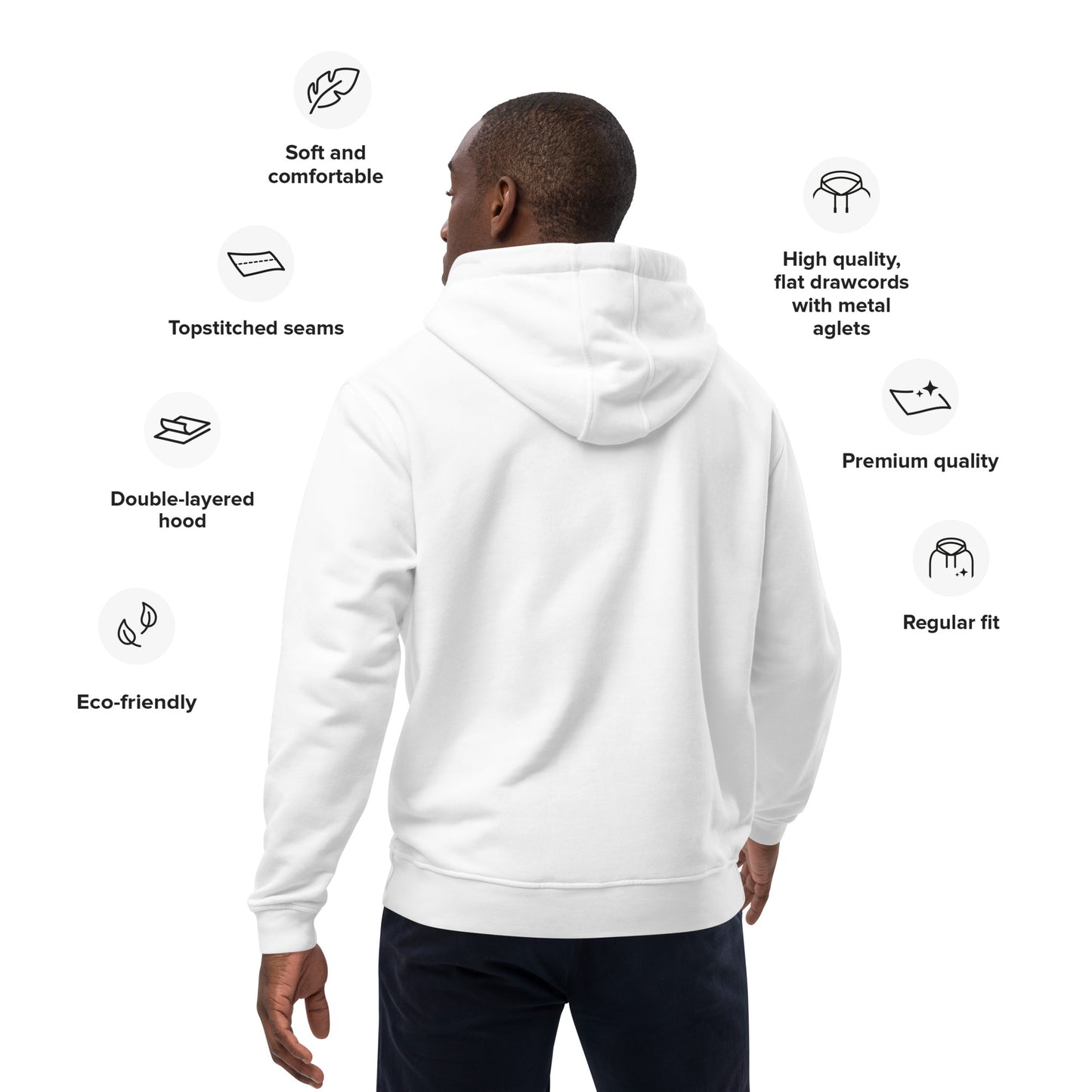 Premium Eco Hoodie – Sustainable and Comfortable Unisex Organic Pullover Dudeily