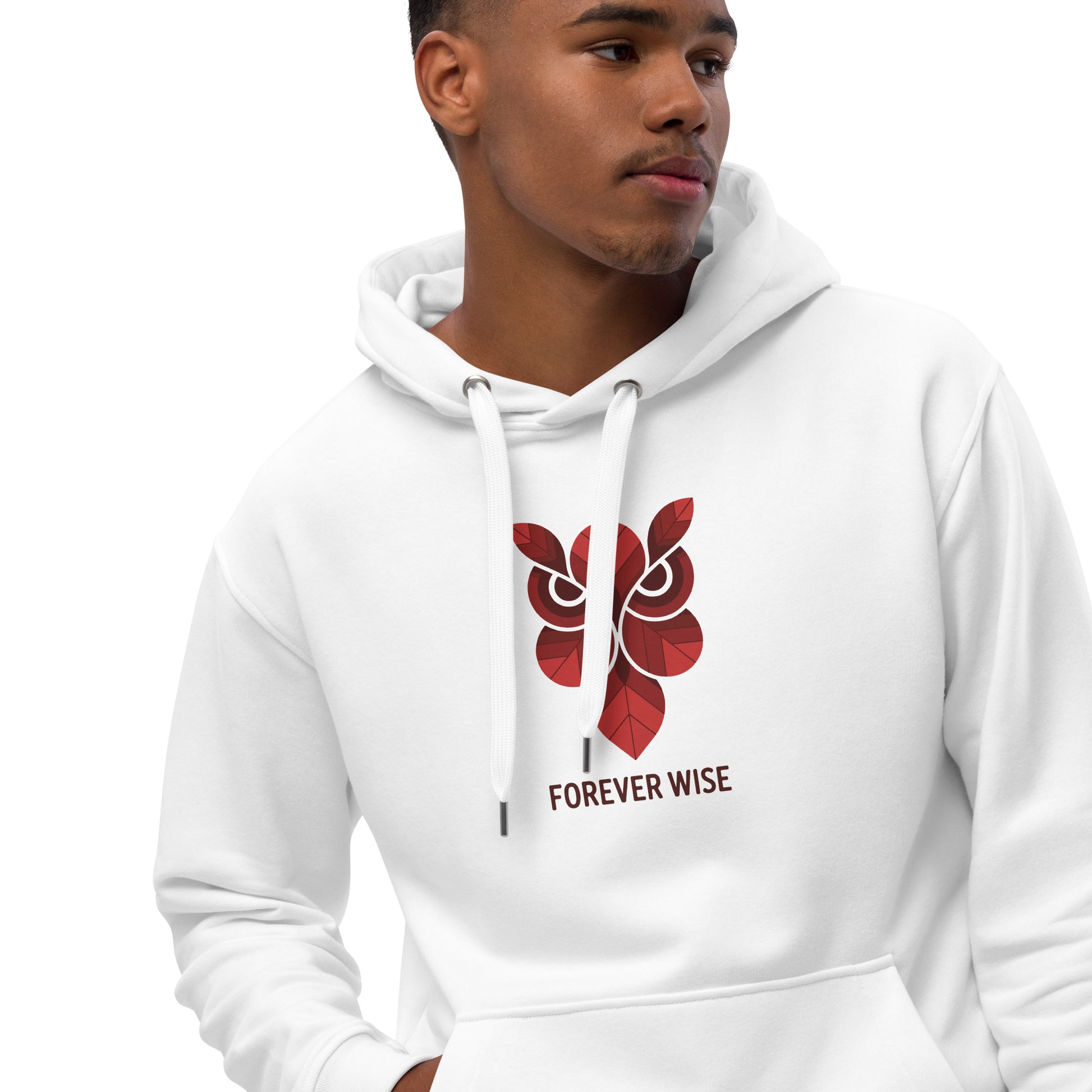 Premium Eco Hoodie: 'Forever Wise' in Fall | Sustainable Owl Fashion USA Dudeily