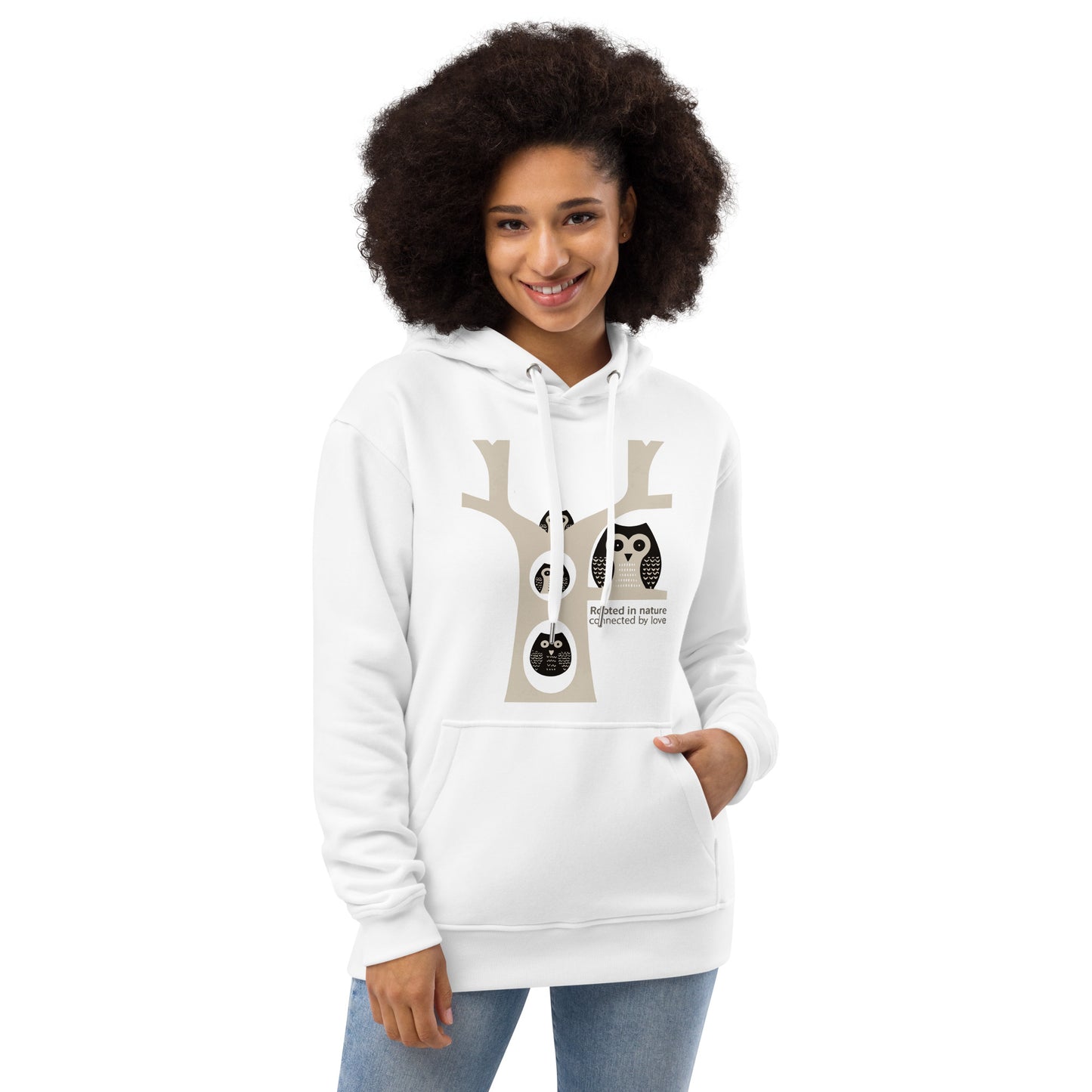 Premium Eco Hoodie – OwlNest Sustainable Fashion USA | Family Day Edition White Dudeily