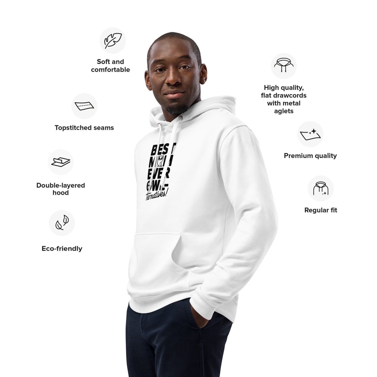 Premium Eco Hoodie – Owl-Themed Sustainable & Ethical Fashion Dudeily