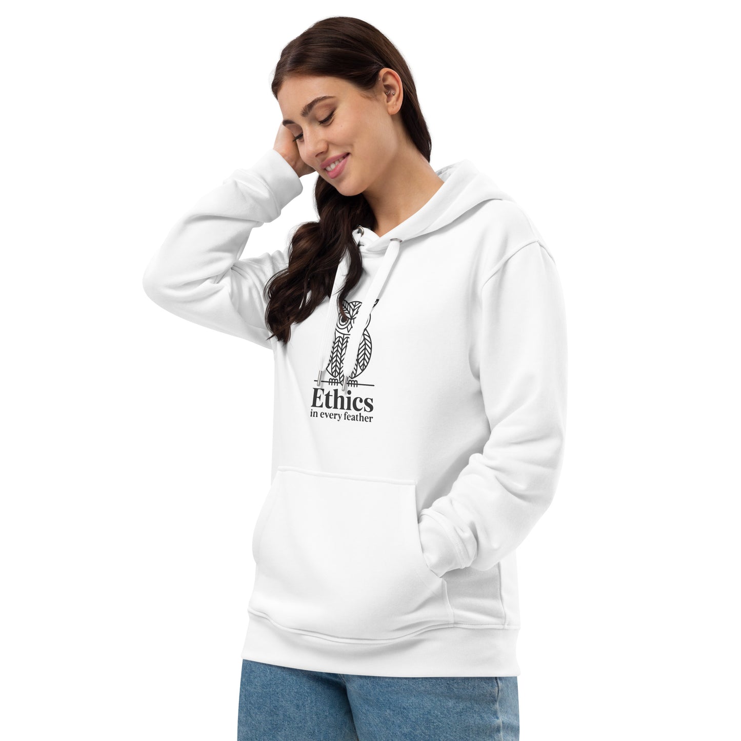 Premium Eco Hoodie: 'Ethics in Every Feather' | Sustainable Owl Fashion USA Dudeily