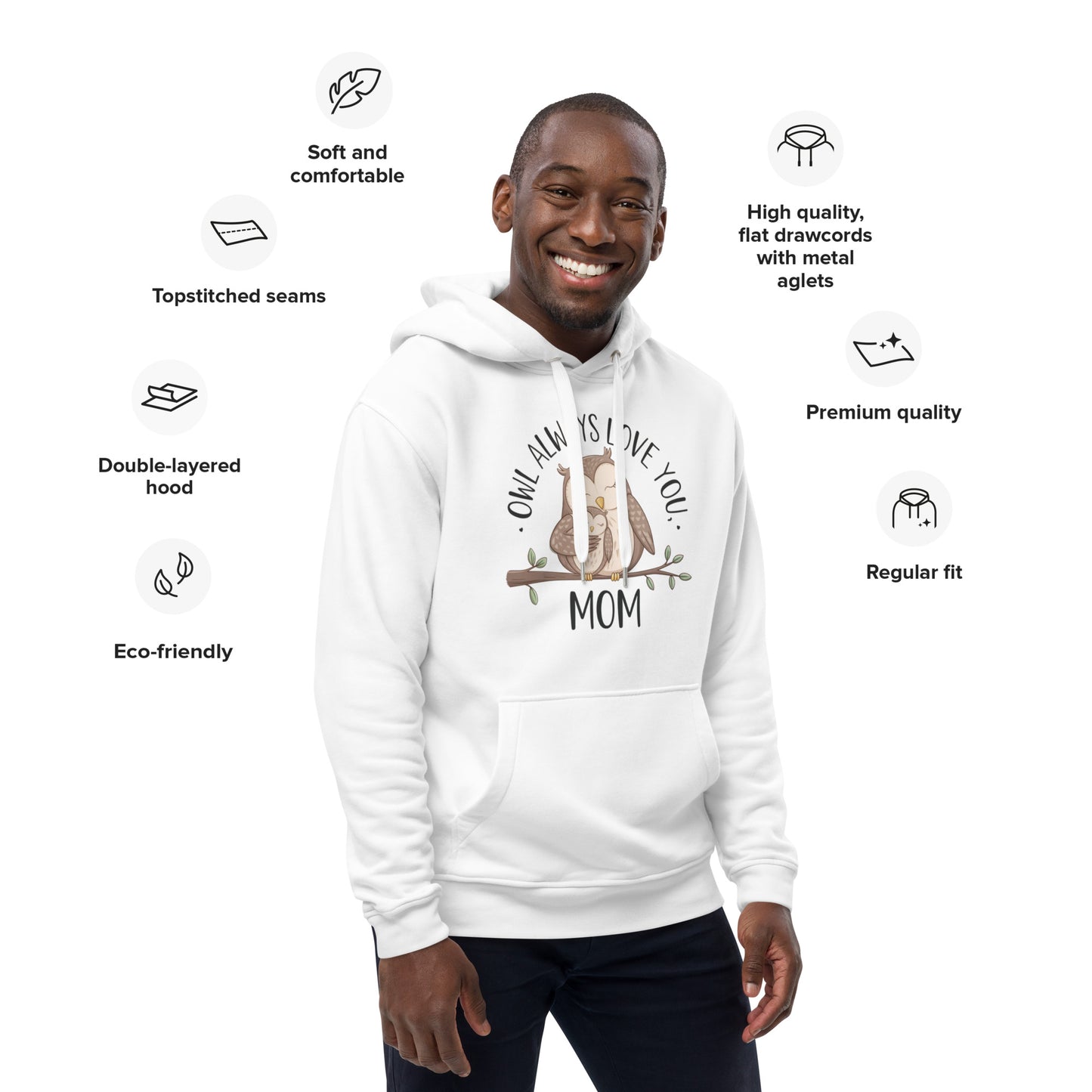 Premium Eco Hoodie – Sustainable and Comfortable Unisex Organic Pullover Dudeily