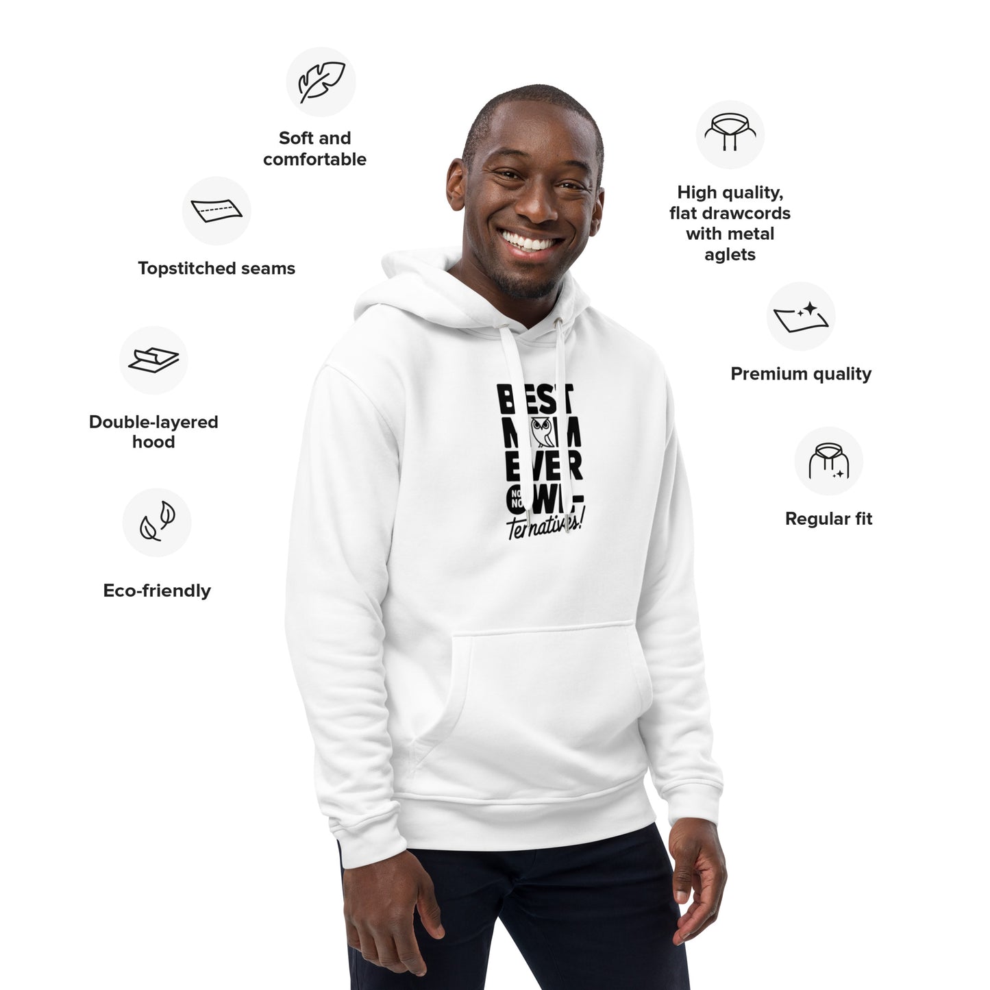 Premium Eco Hoodie – Owl-Themed Sustainable & Ethical Fashion Dudeily