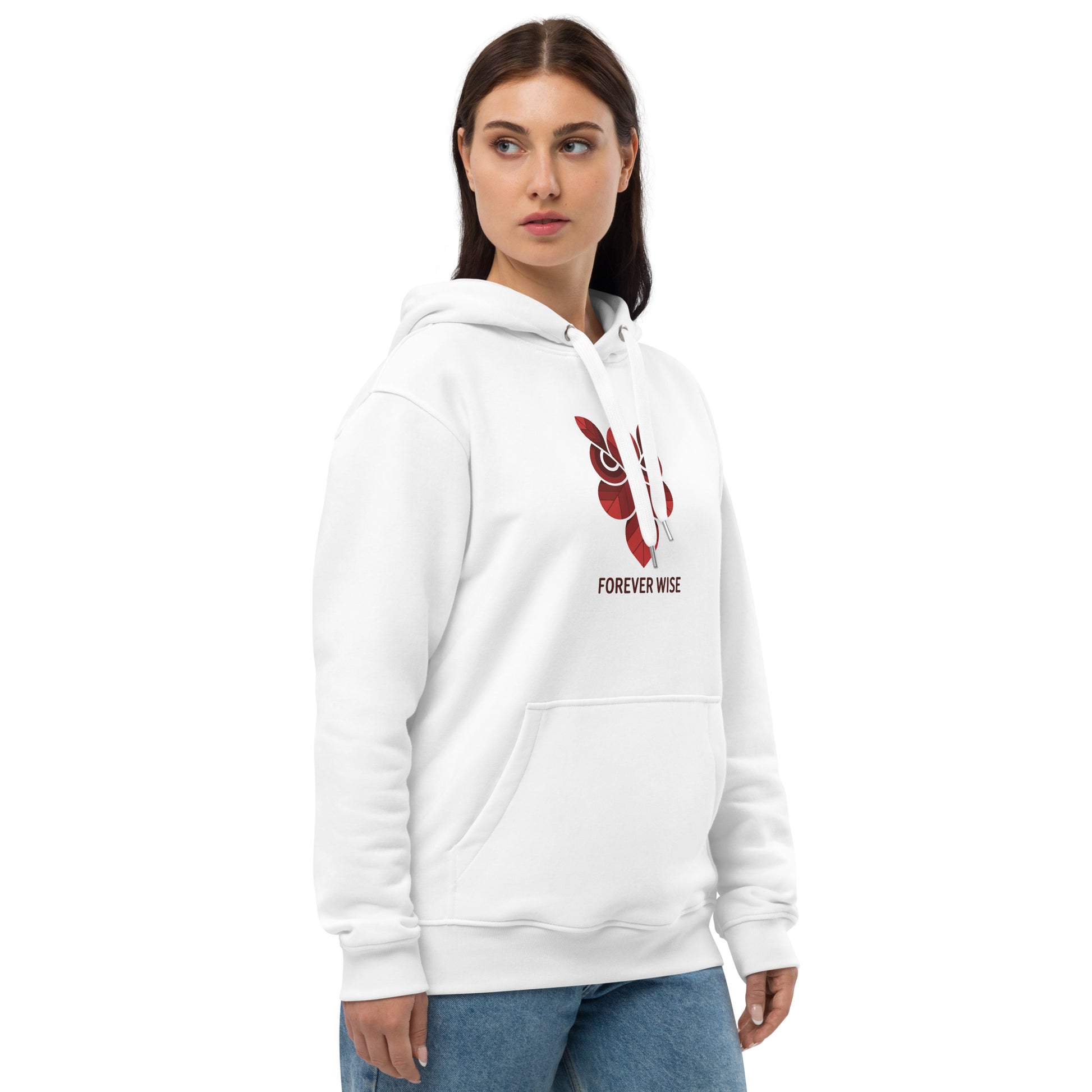 Premium Eco Hoodie: 'Forever Wise' in Fall | Sustainable Owl Fashion USA Dudeily