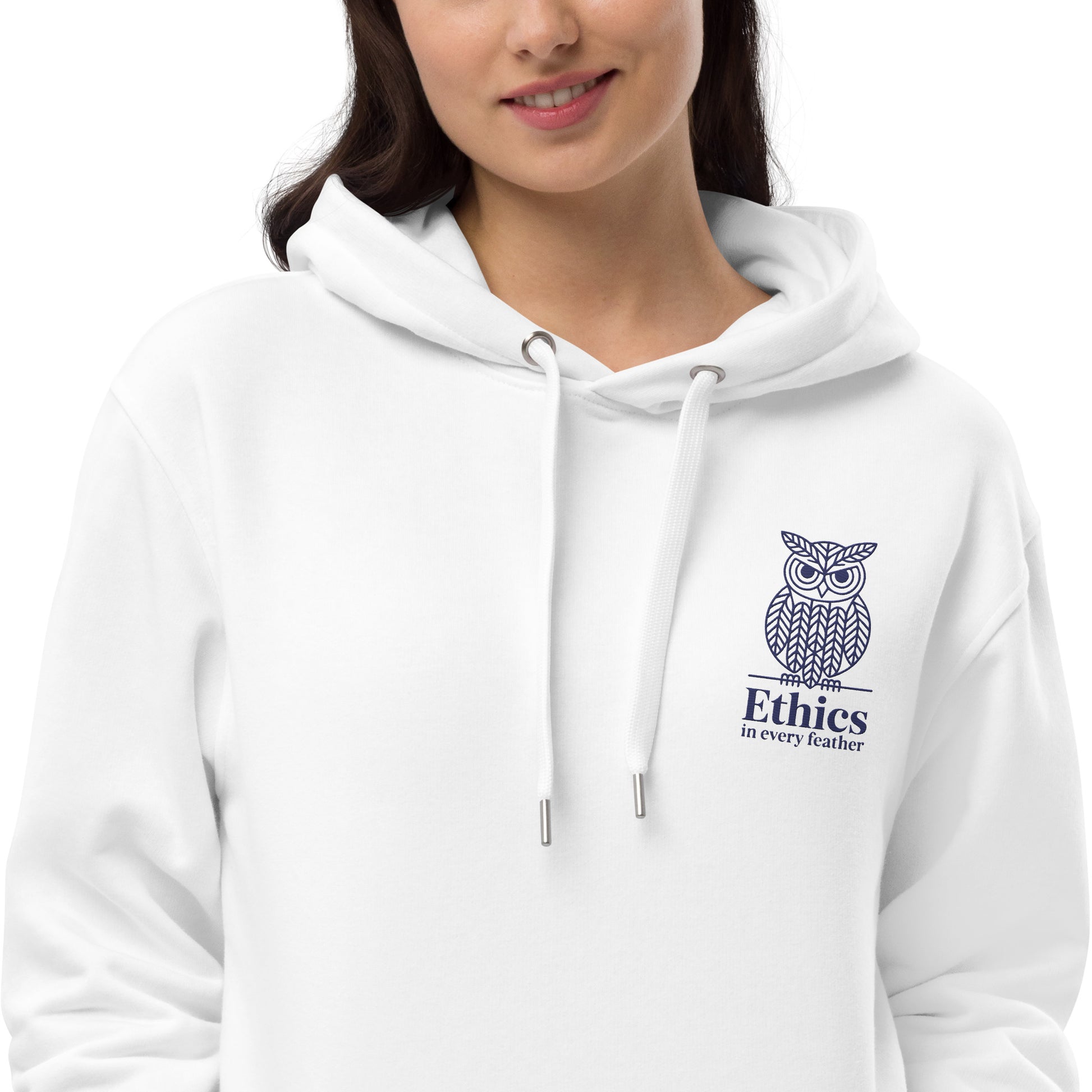 Owl Embroidered Premium Eco Hoodie – "Ethics in Every Feather" Sustainable Fashion Dudeily