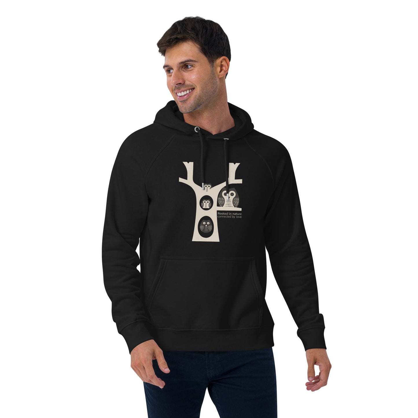 Unisex Eco Raglan Hoodie – OwlInspired Sustainable Fashion USA Dudeily