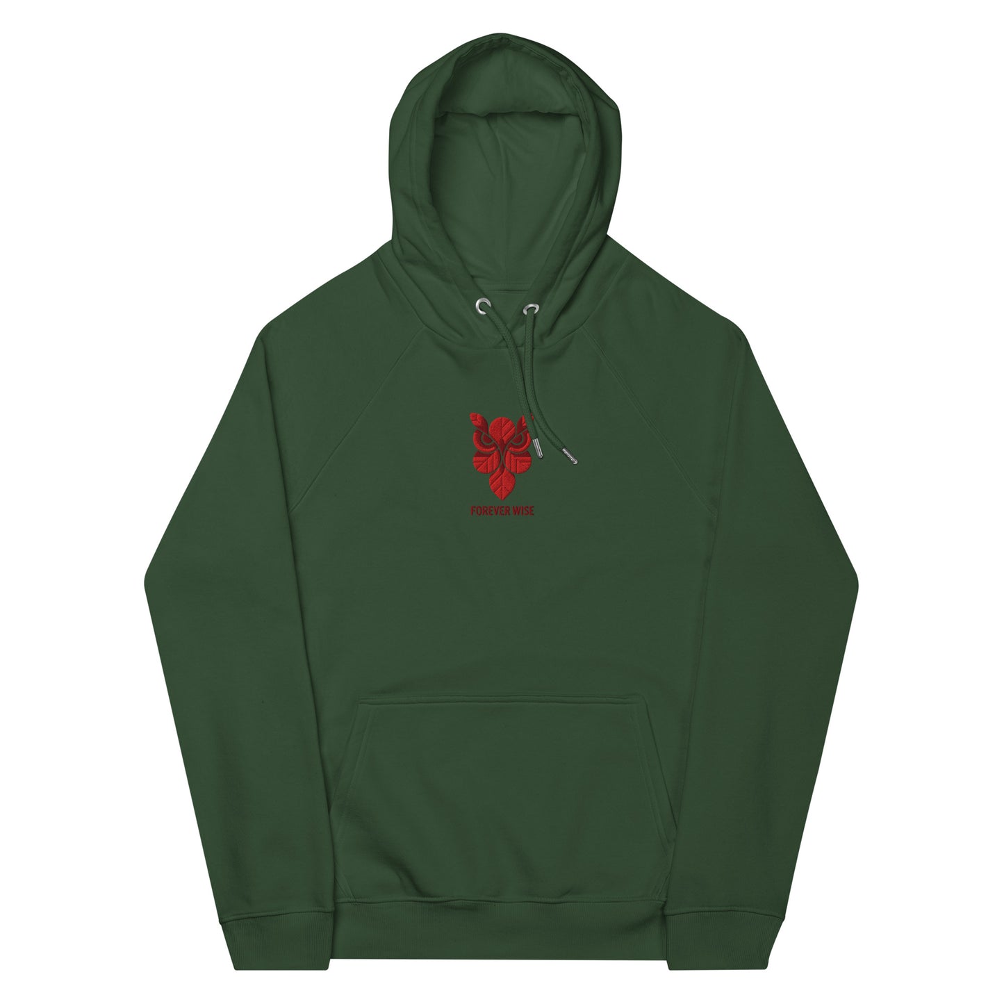 Owl Unisex Eco Raglan Hoodie: 'Forever Wise' in Fall | Sustainable Fashion USA Dudeily