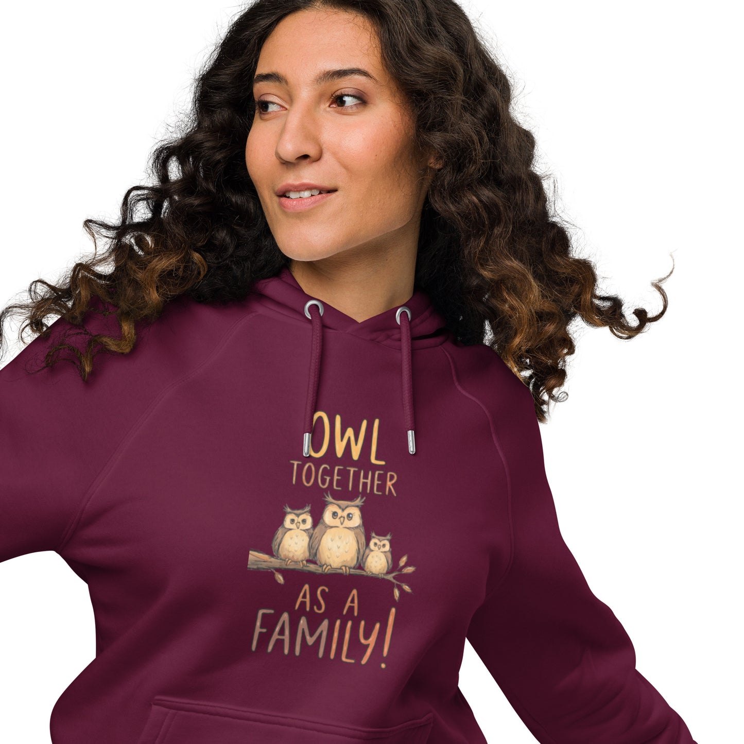 OwlNest Unisex Eco Raglan Hoodie – Where Comfort Meets Conscious Living Dudeily