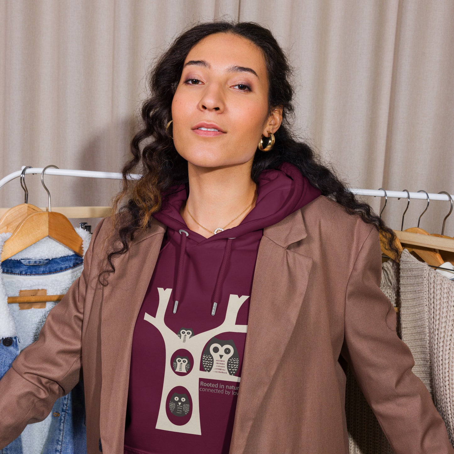 Unisex Eco Raglan Hoodie – OwlInspired Sustainable Fashion USA Dudeily