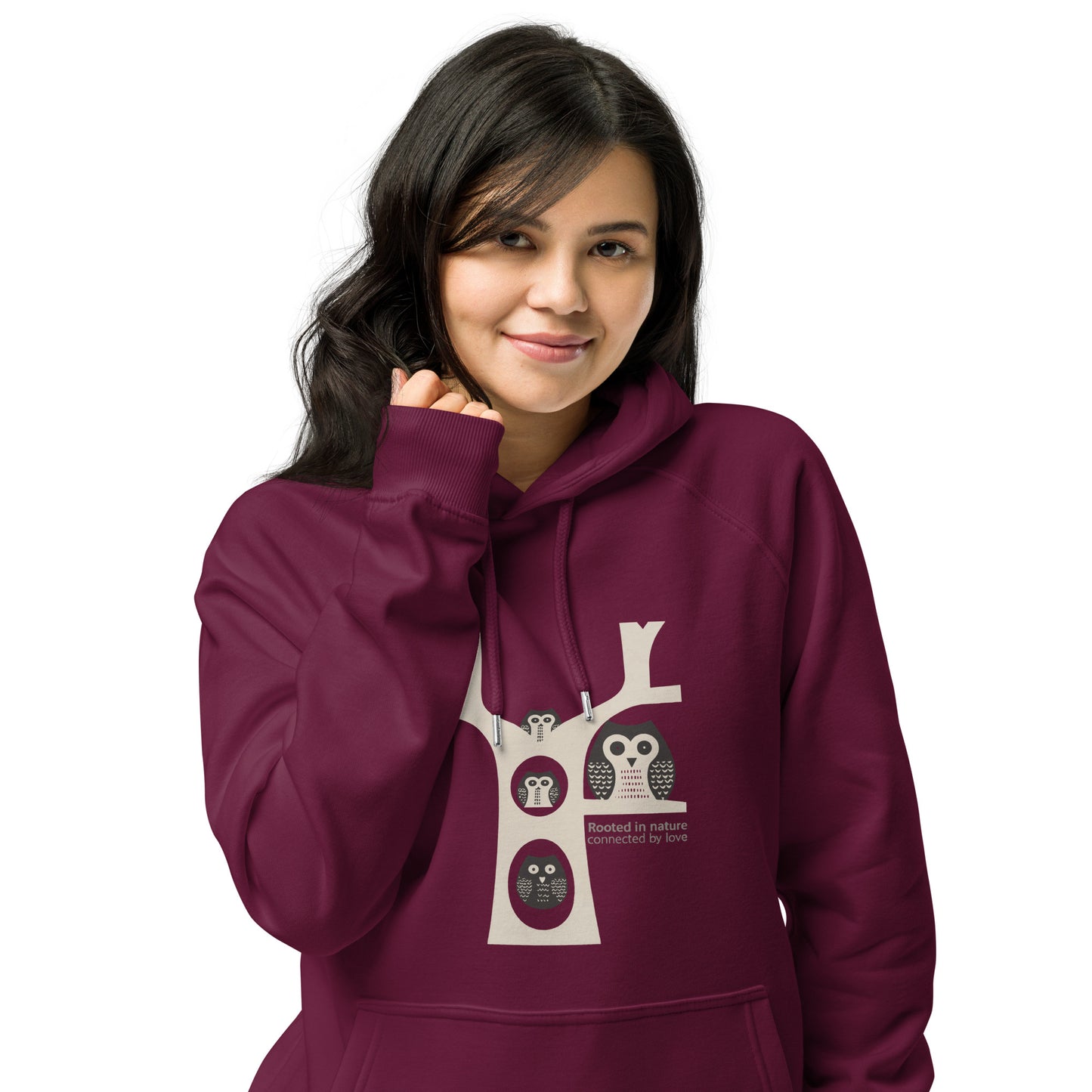 Unisex Eco Raglan Hoodie – OwlInspired Sustainable Fashion USA Dudeily