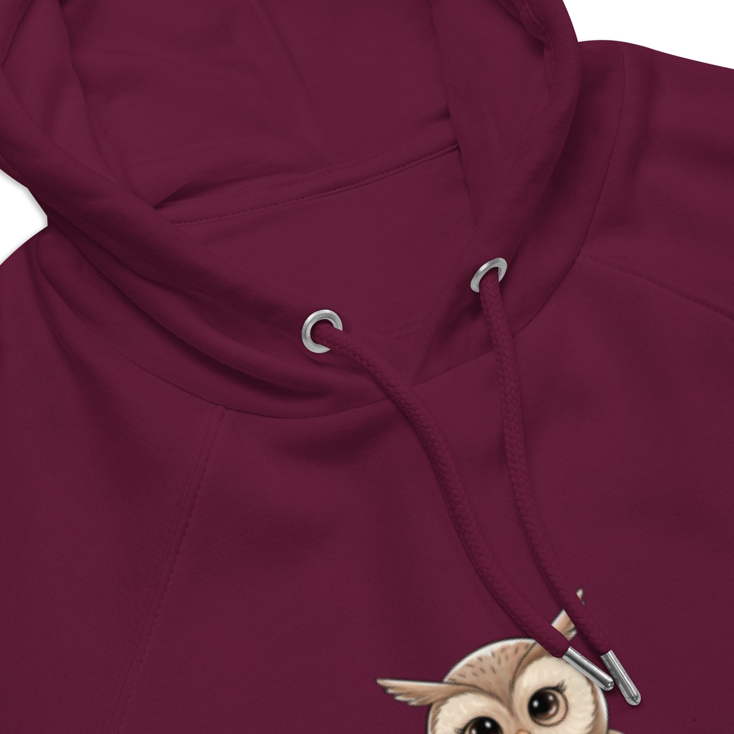 Unisex Eco Raglan Hoodie – Owl-Themed Eco-Friendly & Sustainable Dudeily