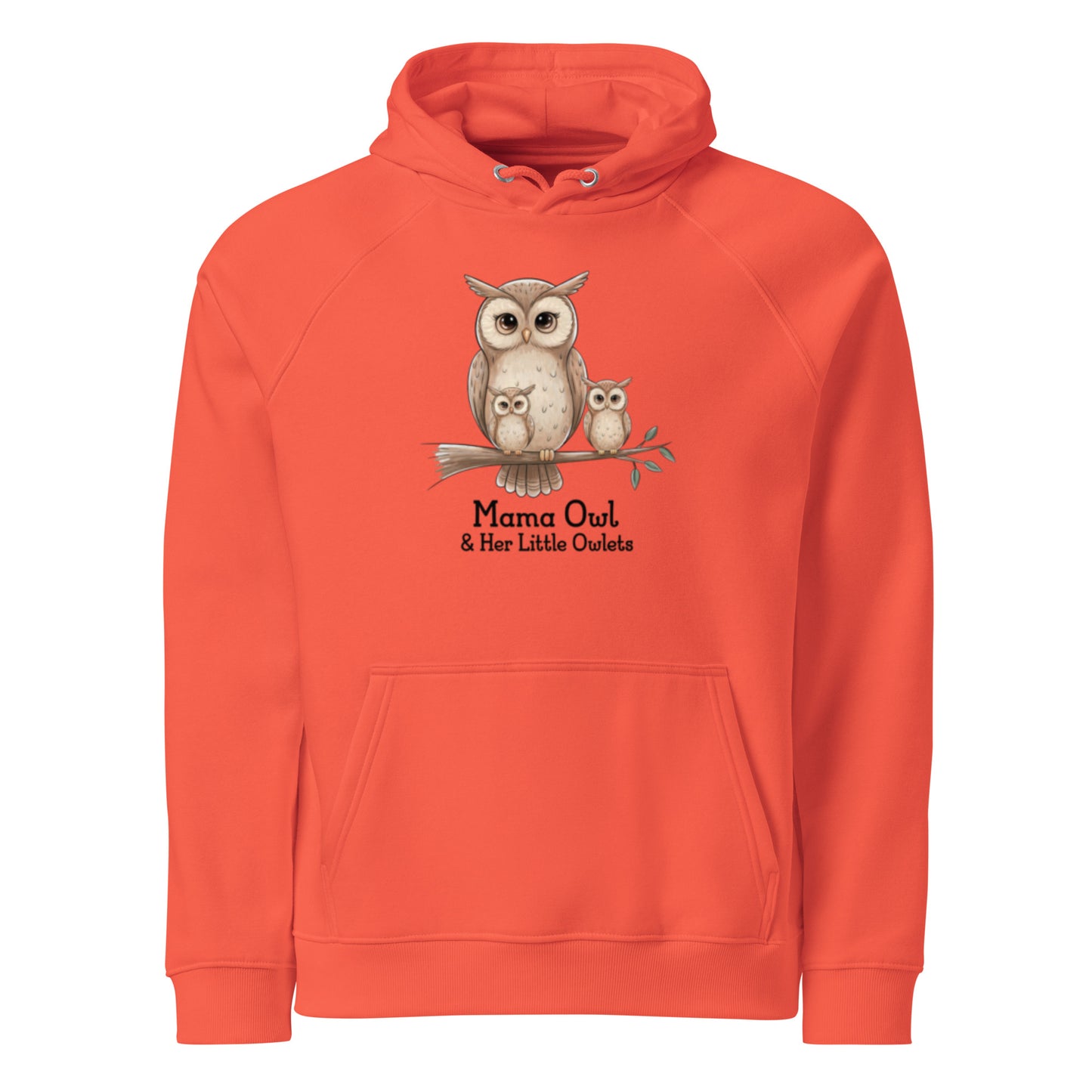 Unisex Eco Raglan Hoodie – Owl-Themed Eco-Friendly & Sustainable Dudeily