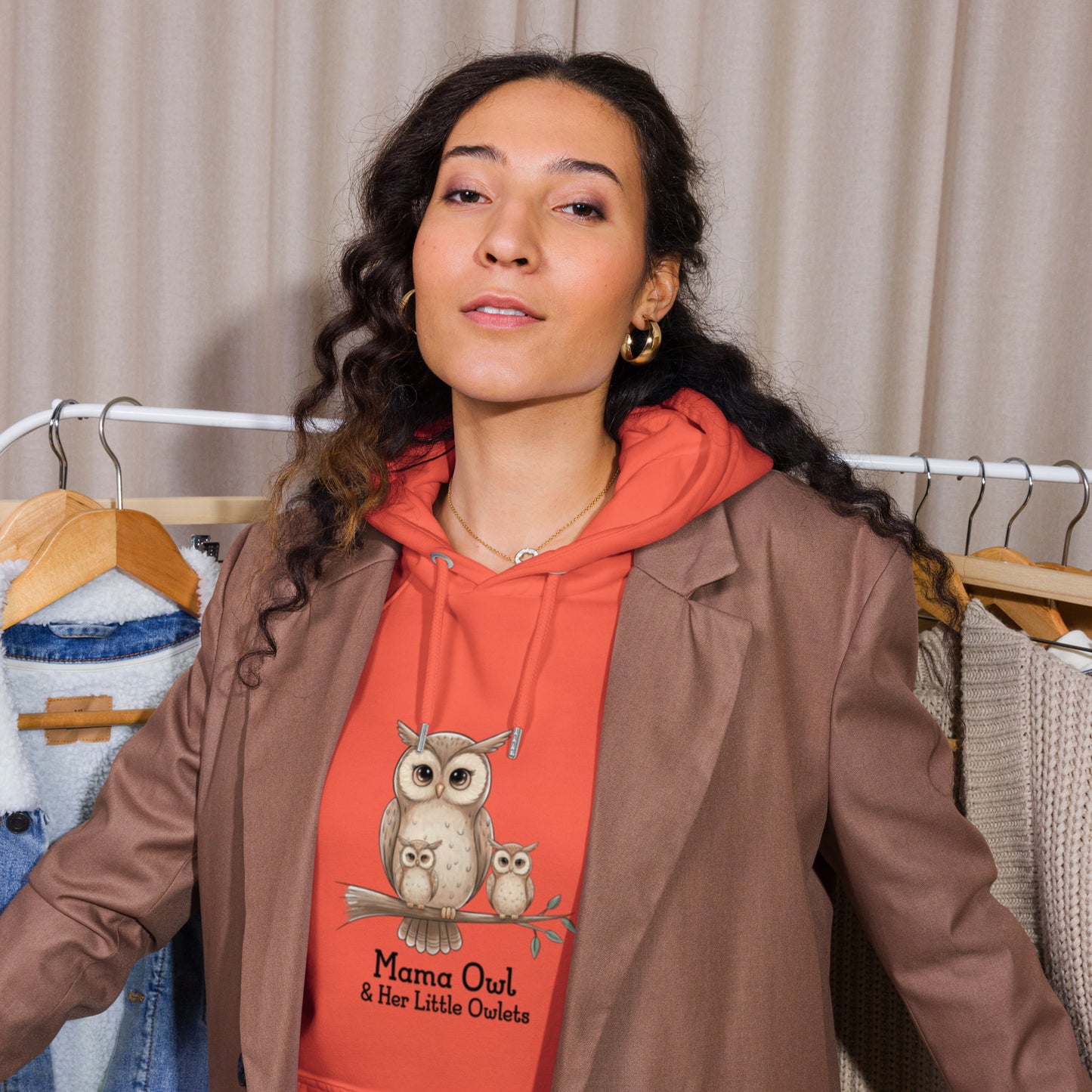 Unisex Eco Raglan Hoodie – Owl-Themed Eco-Friendly & Sustainable Dudeily
