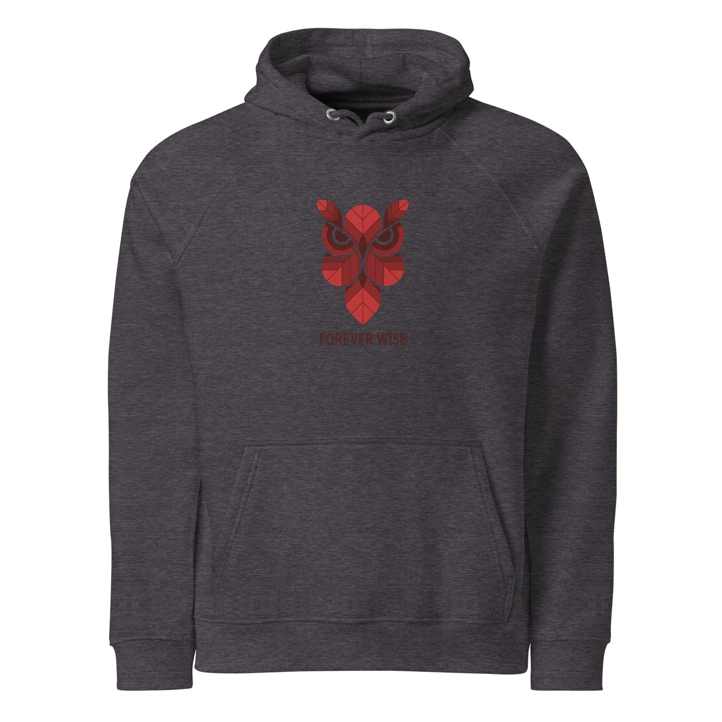 Unisex Eco Raglan Hoodie: 'Forever Wise' | Sustainable Owl Fashion USA Dudeily