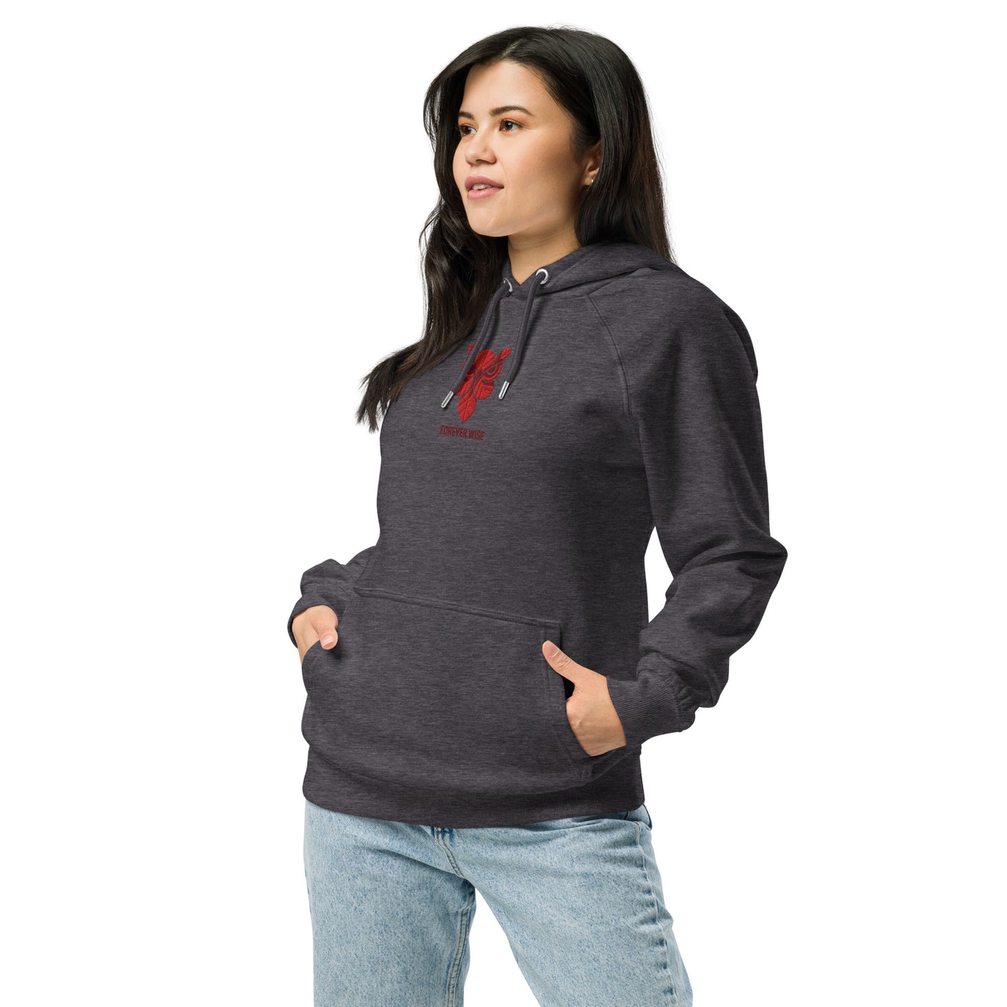 Owl Unisex Eco Raglan Hoodie: 'Forever Wise' in Fall | Sustainable Fashion USA Dudeily