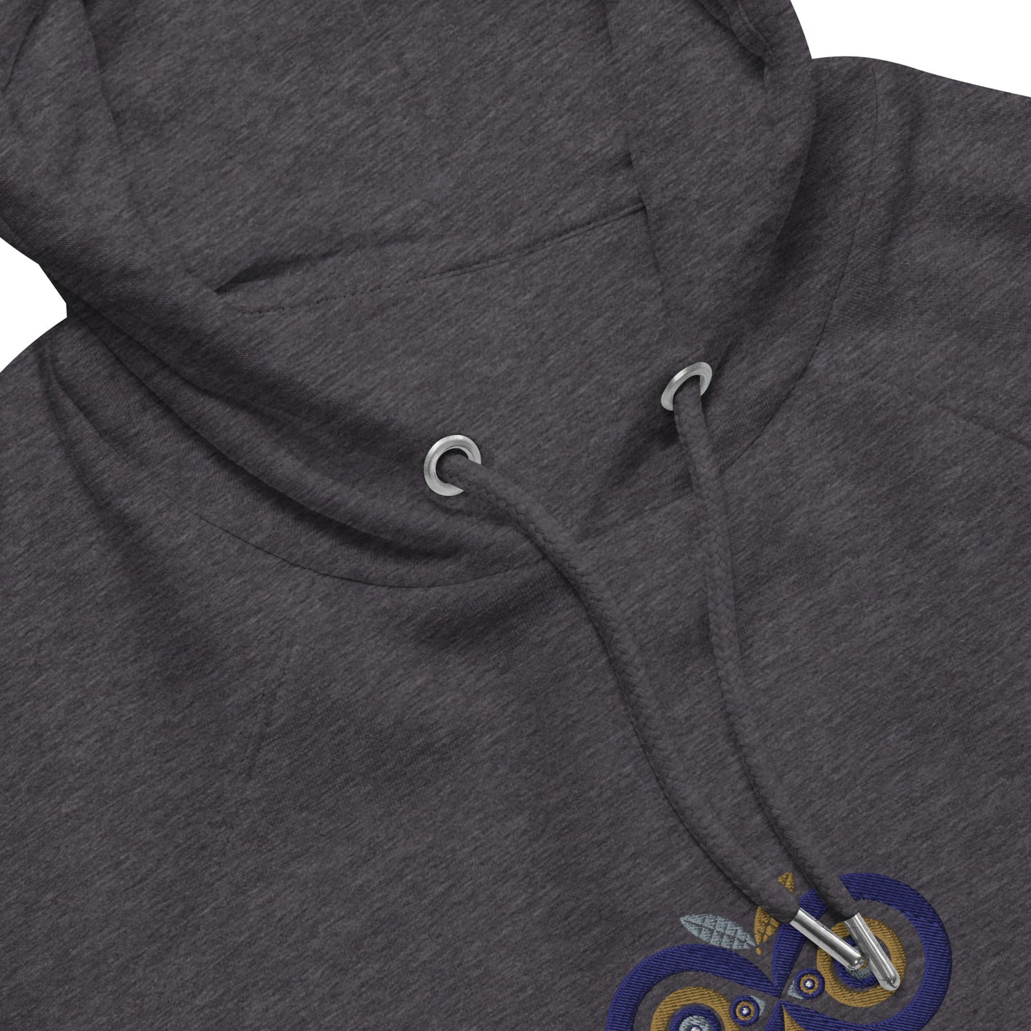 Embroidered Unisex Eco Raglan Hoodie – Owl Eyes on the Future | Owl-Themed Sustainable Fashion Dudeily