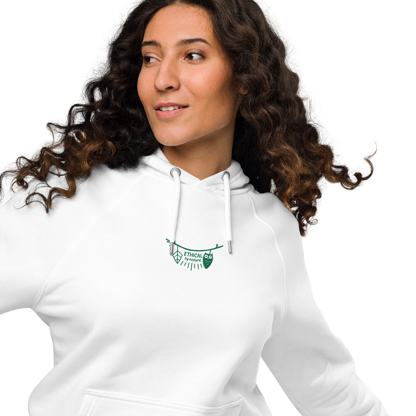 Unisex Eco Raglan Hoodie: Ethical by Nature | Owl Embroidered Sustainable Fashion Dudeily