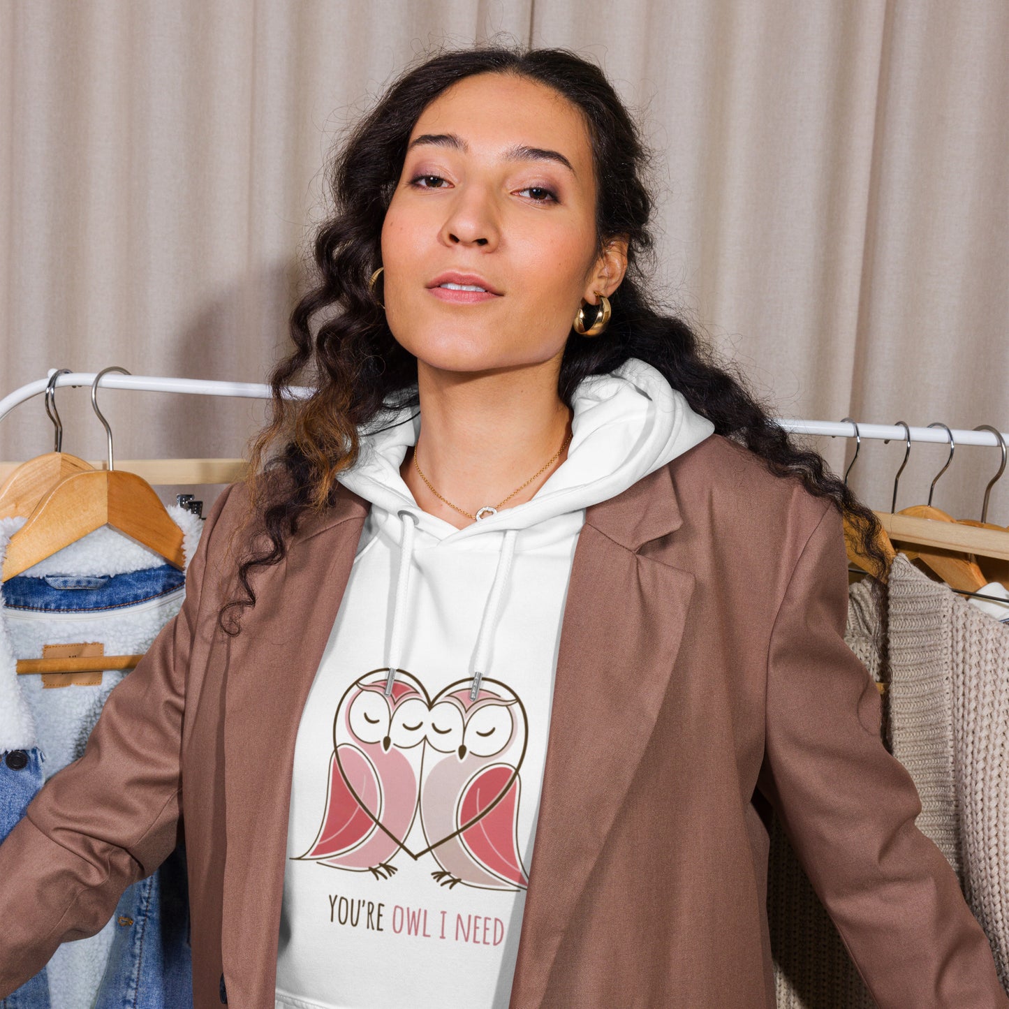 Owl-Themed Unisex Eco Raglan Hoodie | Sustainable, Stylish Comfort Dudeily