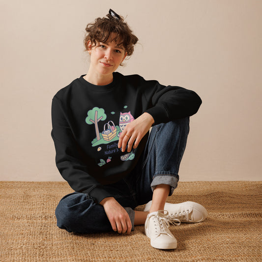 Unisex Eco Sweatshirt – OwlPure Sustainable Fashion for Family Day Comfort Dudeily