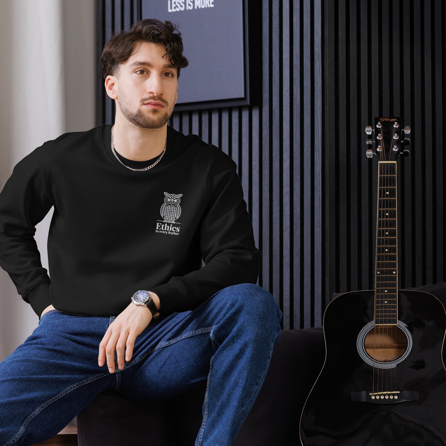 Owl Unisex Eco Sweatshirt – "Ethics in Every Feather" | Sustainable Fashion USA Dudeily