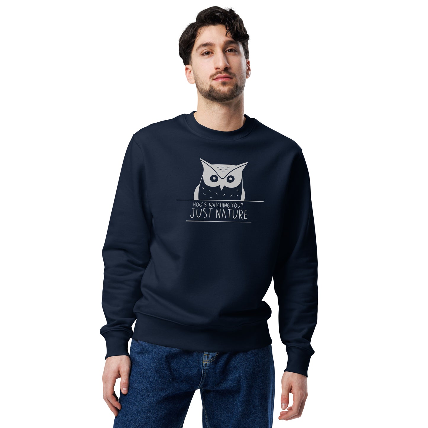 Unisex Eco Sweatshirt: 'Stay Cozy Hoot Loud' in Fall | Eco-Friendly Owl Apparel USA Dudeily