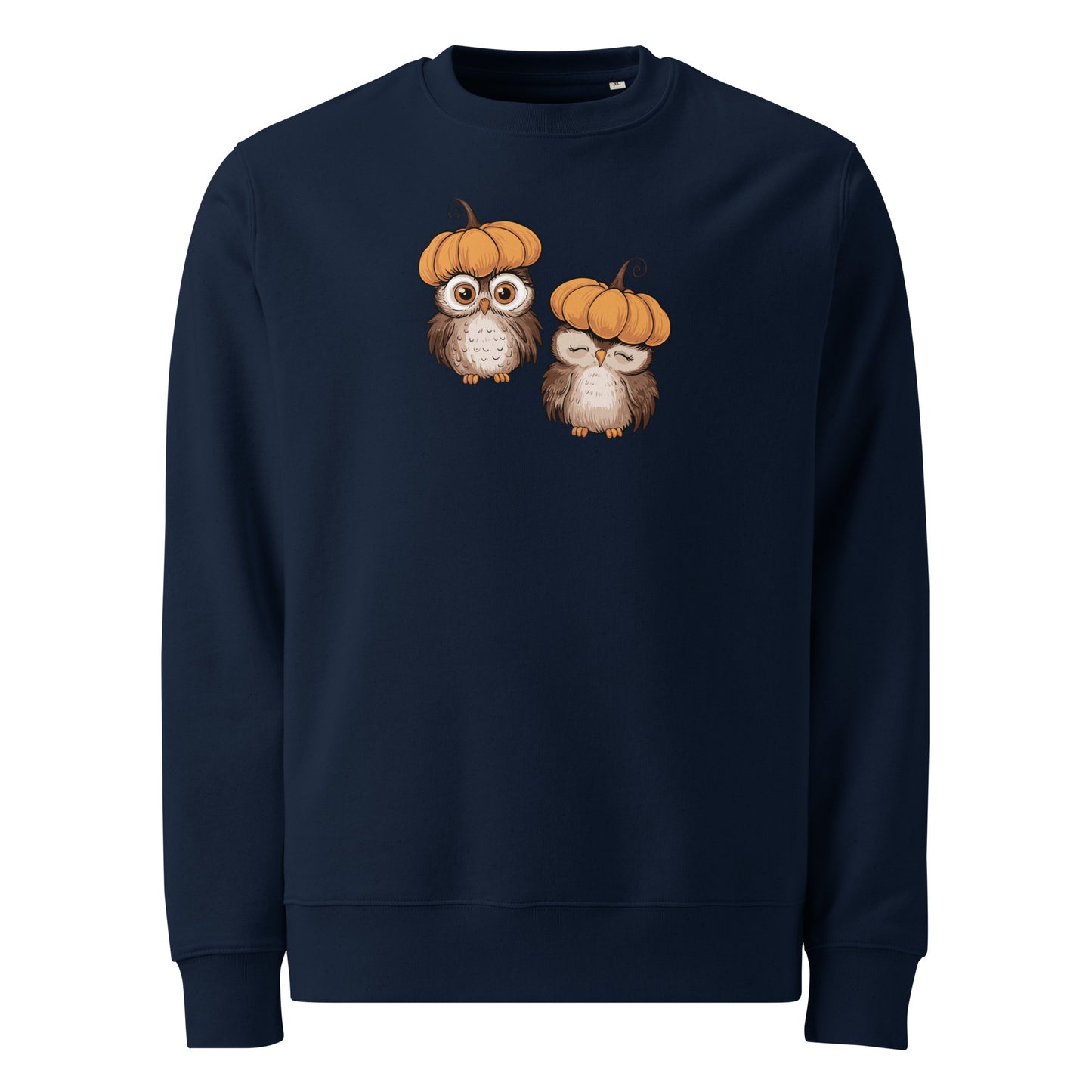 Unisex Eco Sweatshirt: Halloween Owl Sustainable & Cozy Style USA Dudeily