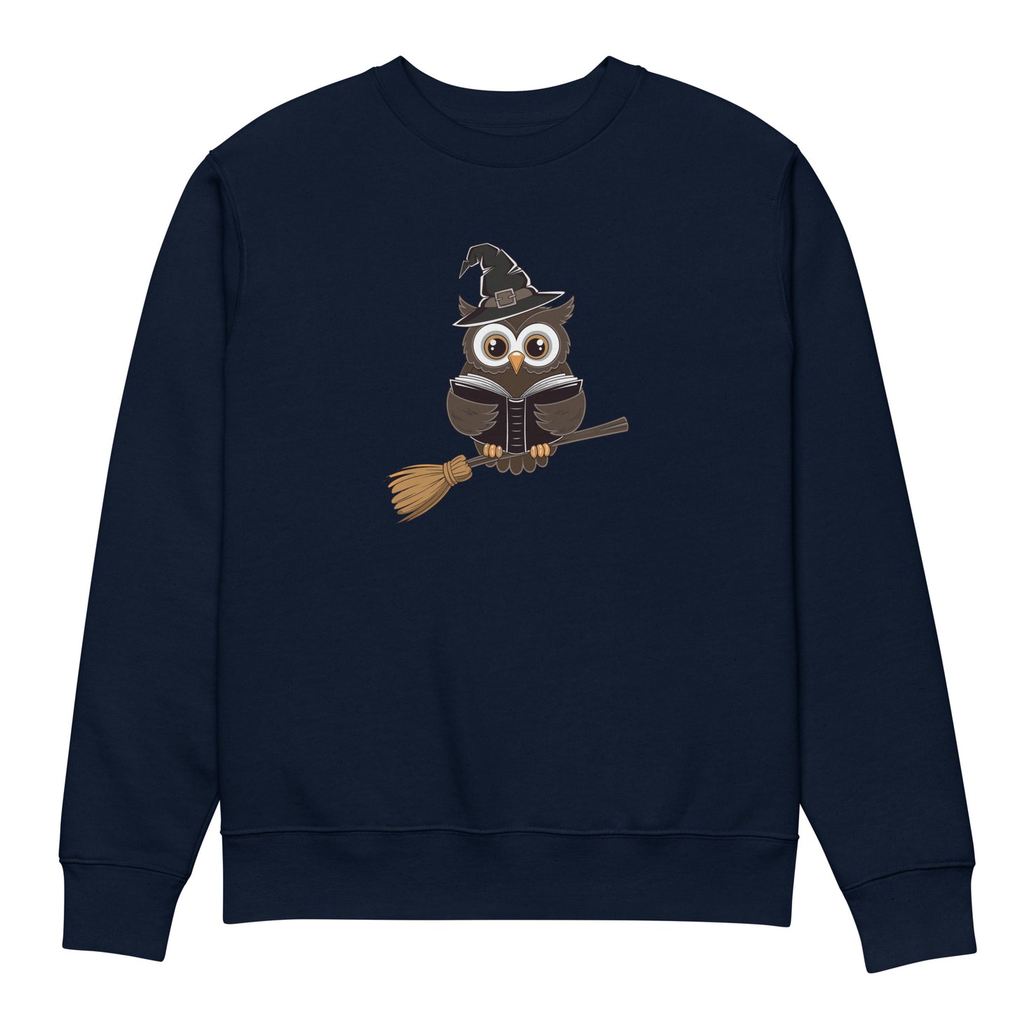 Unisex Eco Sweatshirt: Halloween Owl Cozy Sustainable Style USA Dudeily