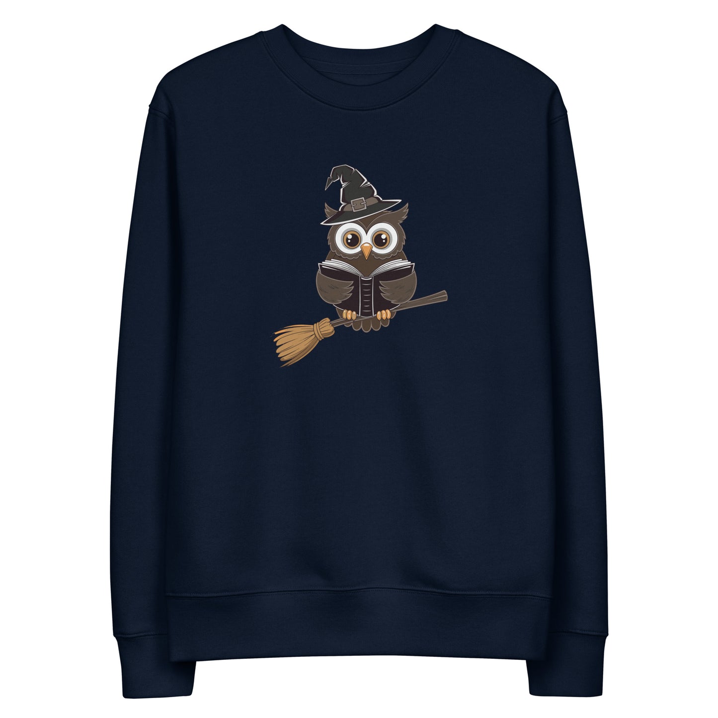 Unisex Eco Sweatshirt: Halloween Owl Cozy Sustainable Style USA Dudeily