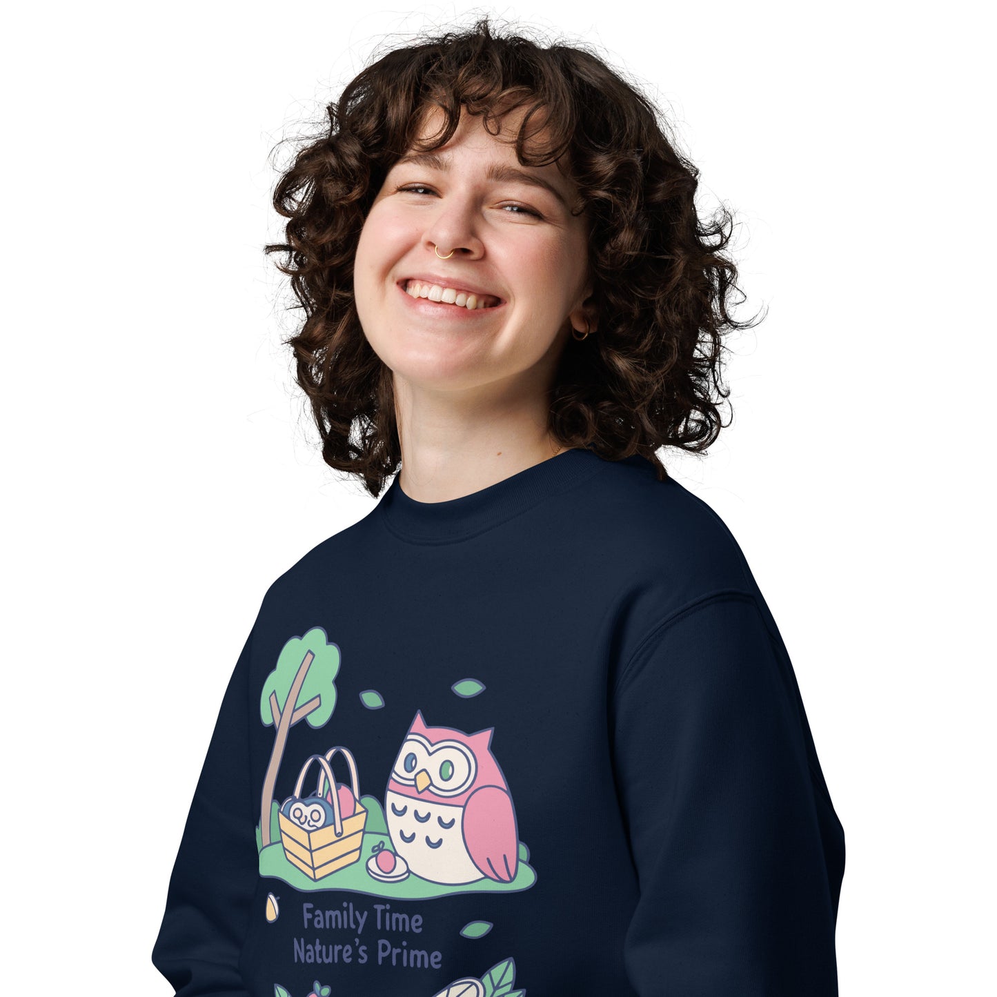 Unisex Eco Sweatshirt – OwlPure Sustainable Fashion for Family Day Comfort Dudeily