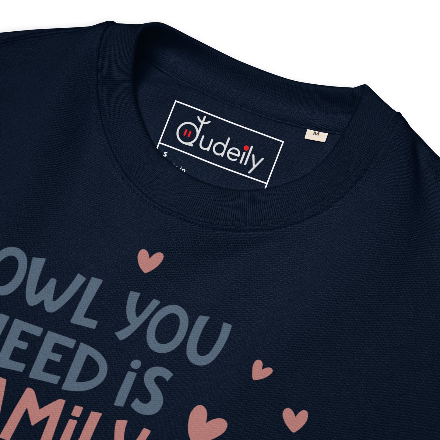 Unisex Eco Sweatshirt – OwlPure Sustainable Fashion for Family Day Comfort Dudeily