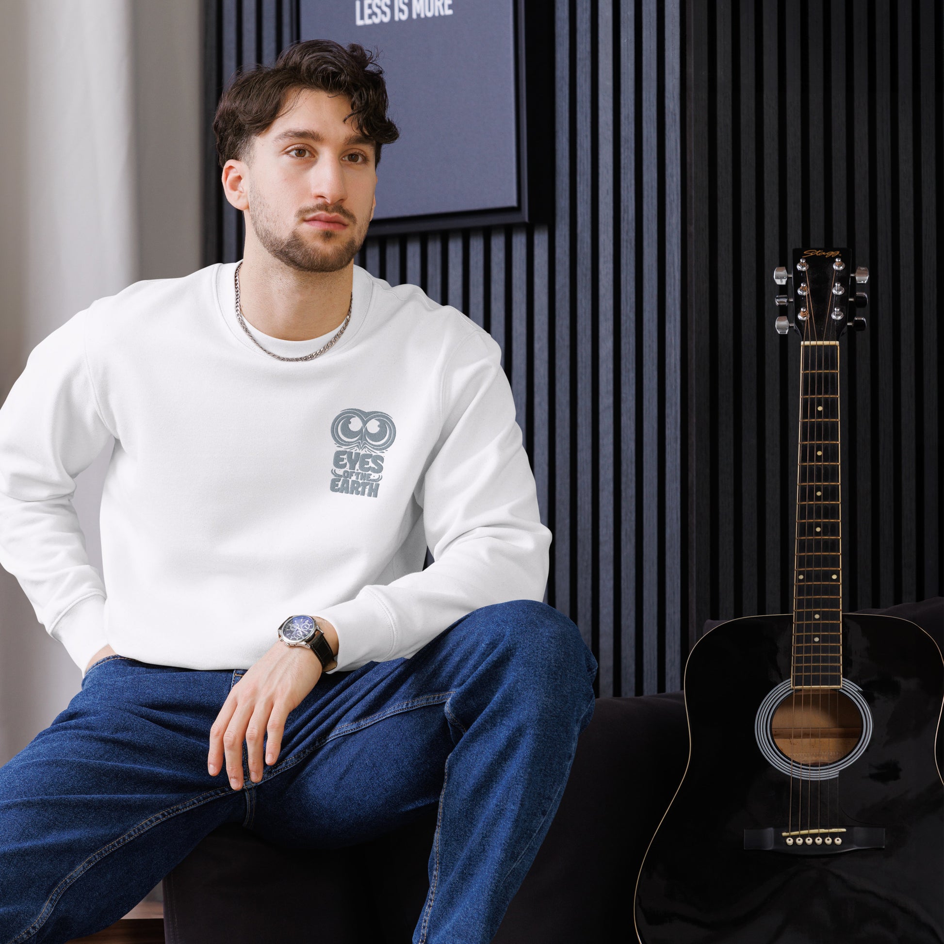 Owl Unisex Eco Sweatshirt: 'Eyes of the Earth' in Fall | Sustainable Fashion USA Dudeily