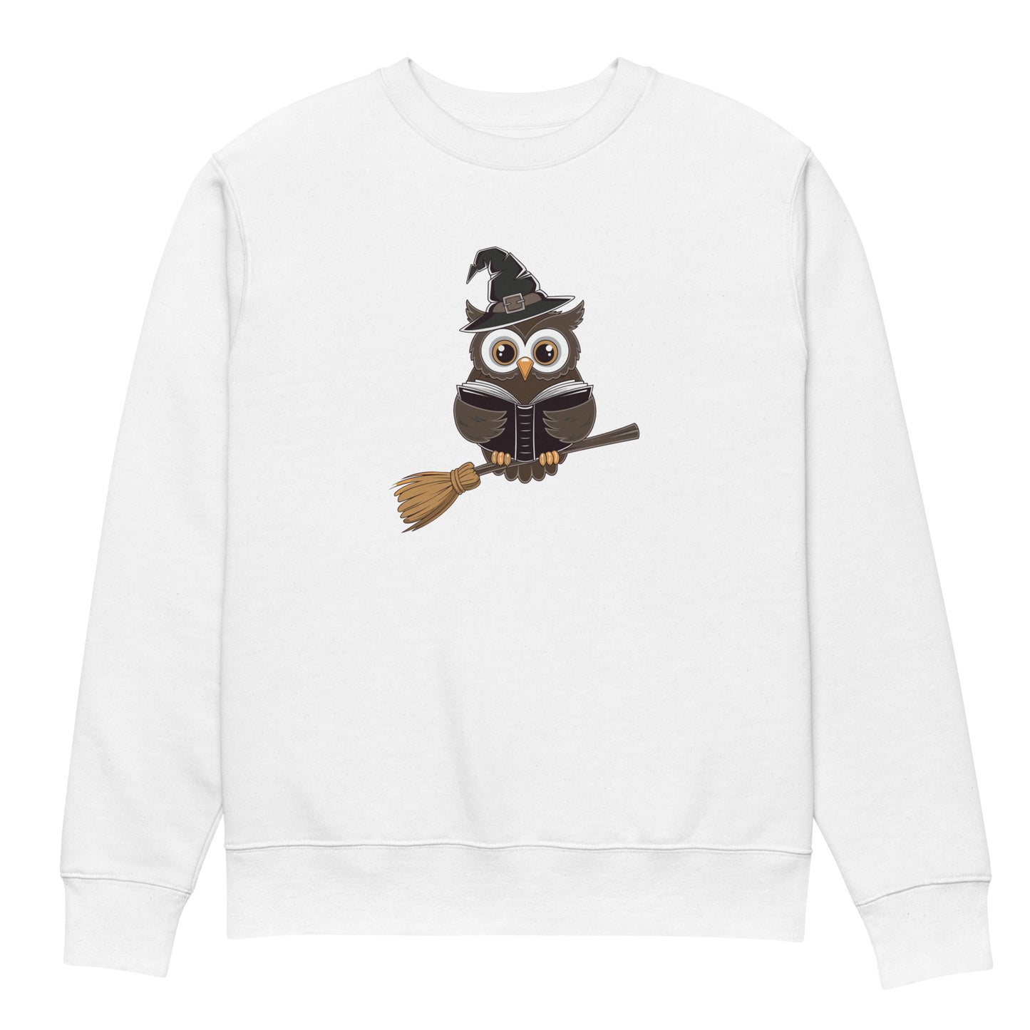 Unisex Eco Sweatshirt: Halloween Owl Cozy Sustainable Style USA Dudeily