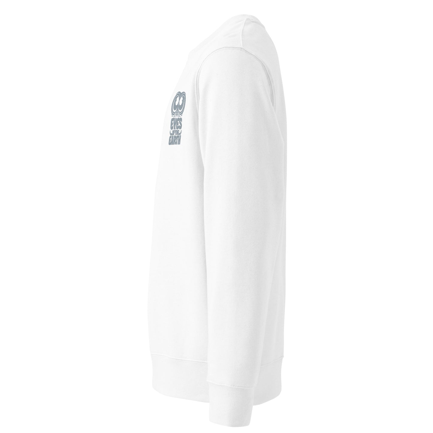 Owl Unisex Eco Sweatshirt: 'Eyes of the Earth' in Fall | Sustainable Fashion USA White Dudeily