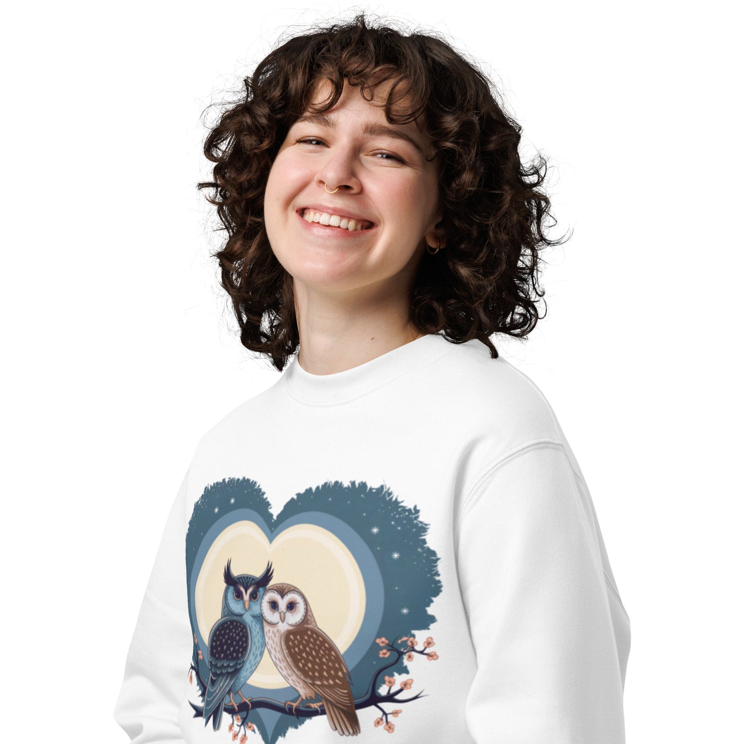 Owl-Themed Unisex Eco Sweatshirt | Sustainable & Cozy Fashion Dudeily