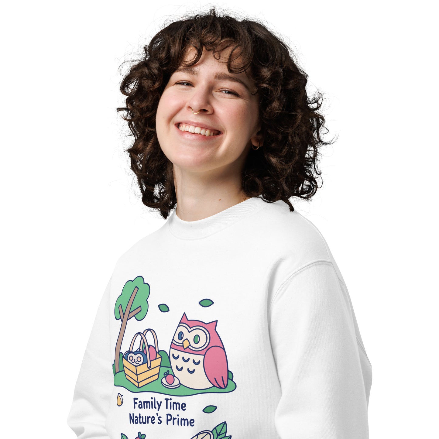 Unisex Eco Sweatshirt – OwlPure Sustainable Fashion for Family Day Comfort Dudeily