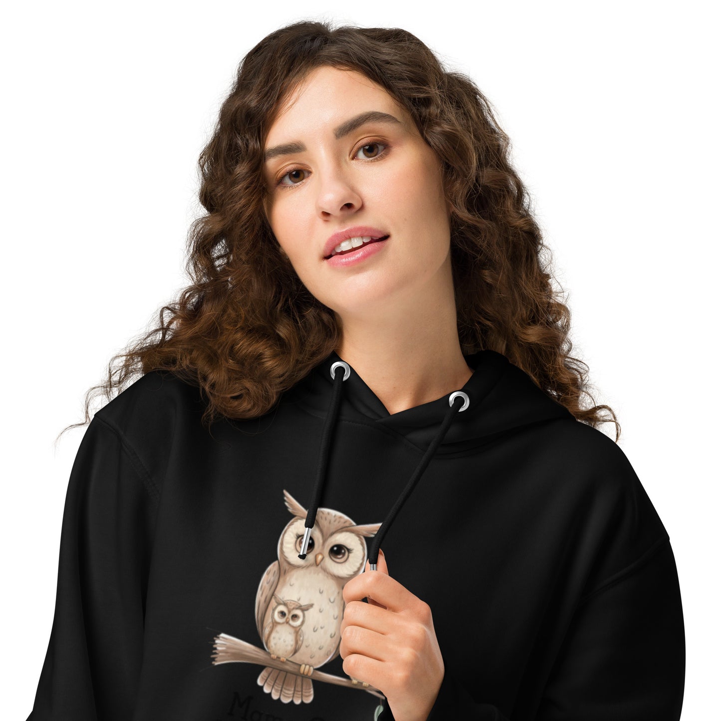 Unisex Essential Organic Hoodie – Owl-Themed Eco-Friendly & Sustainable Dudeily