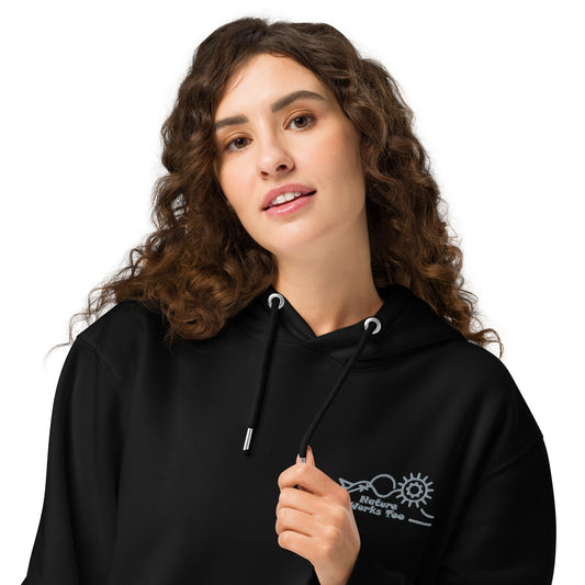 Unisex Essential Organic Hoodie: Nature Works Too | Owl Embroidered Sustainable Fashion by Dudeily Dudeily