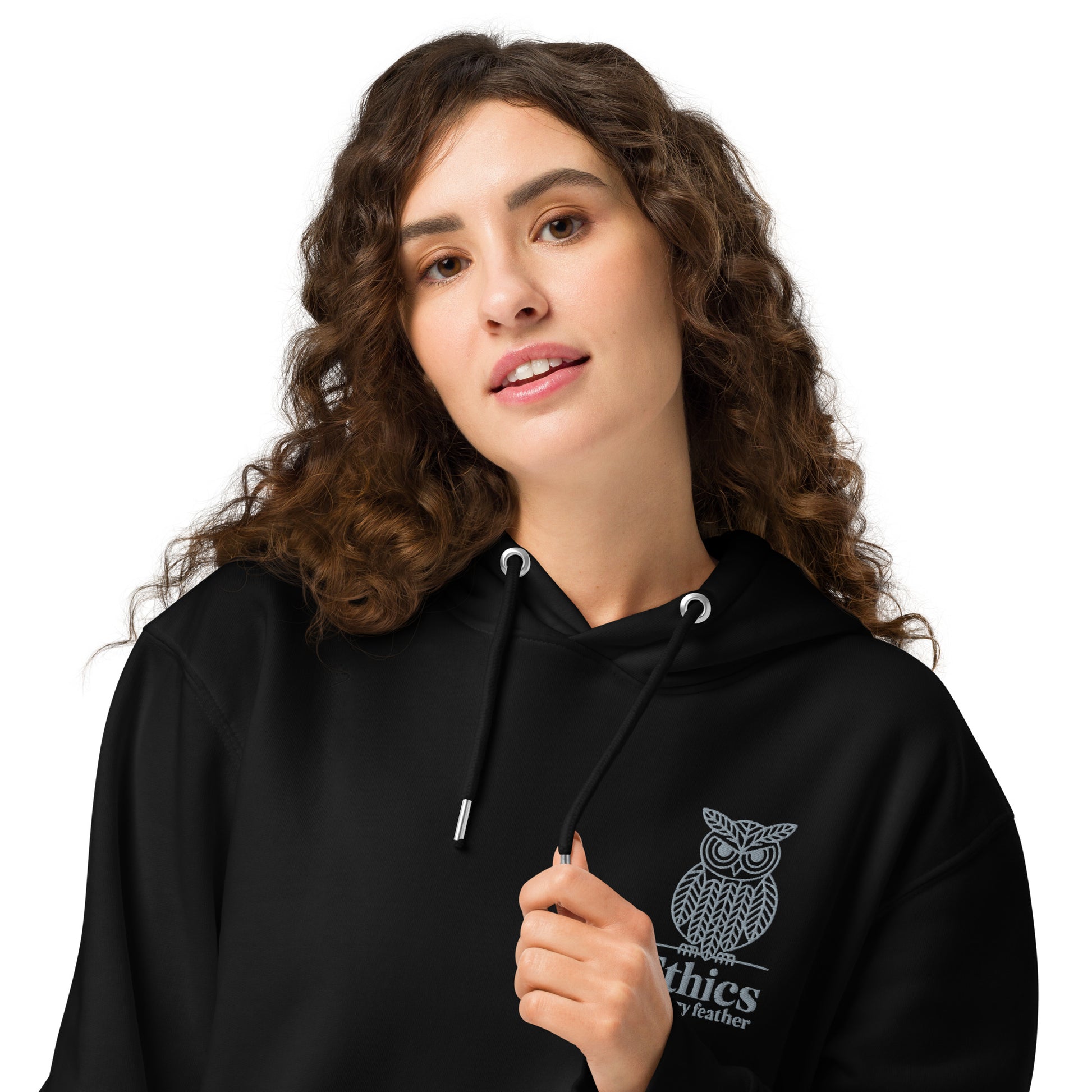 Owl Unisex Essential Organic Hoodie – "Ethics in Every Feather" | Sustainable Fashion Dudeily