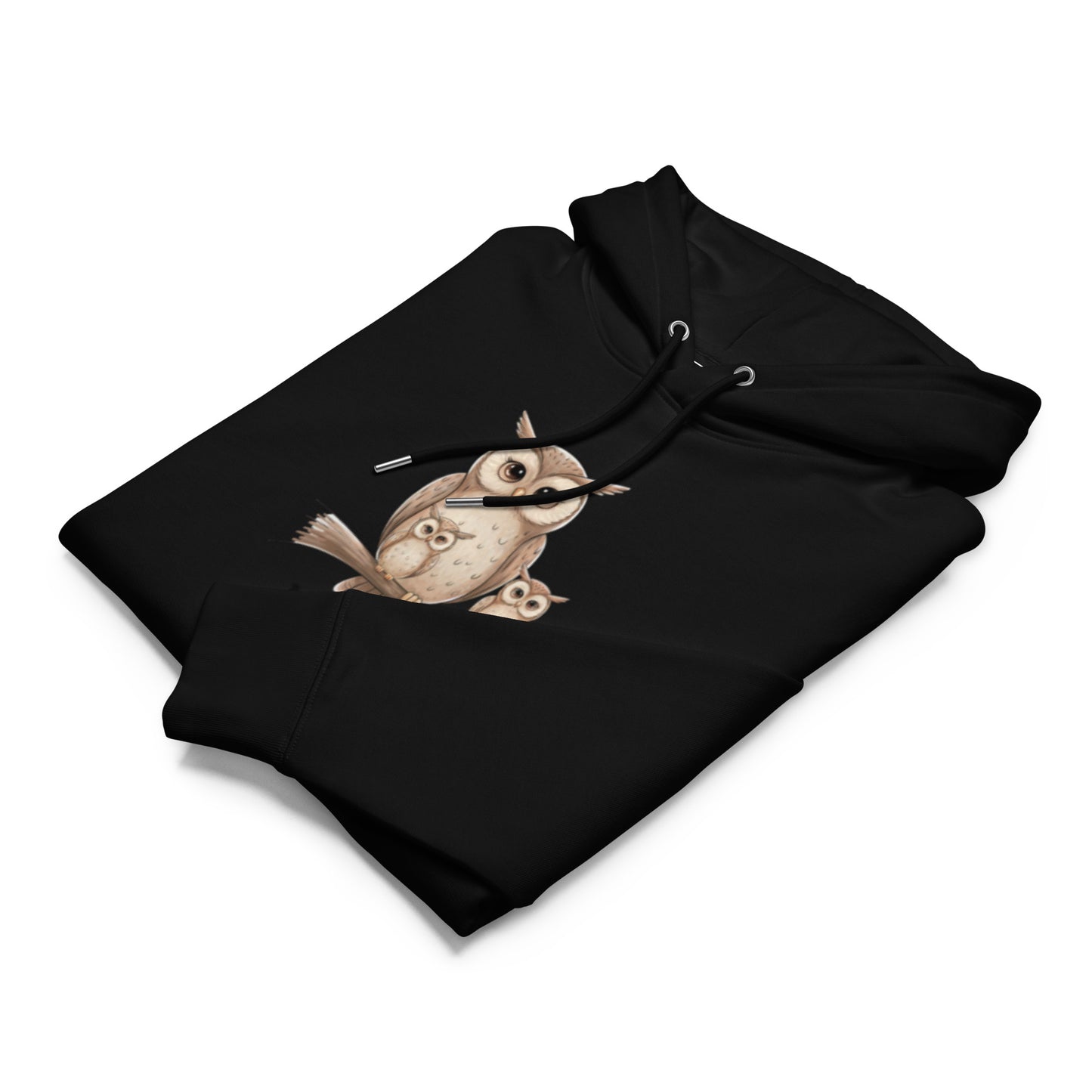 Unisex Essential Organic Hoodie – Owl-Themed Eco-Friendly & Sustainable Dudeily