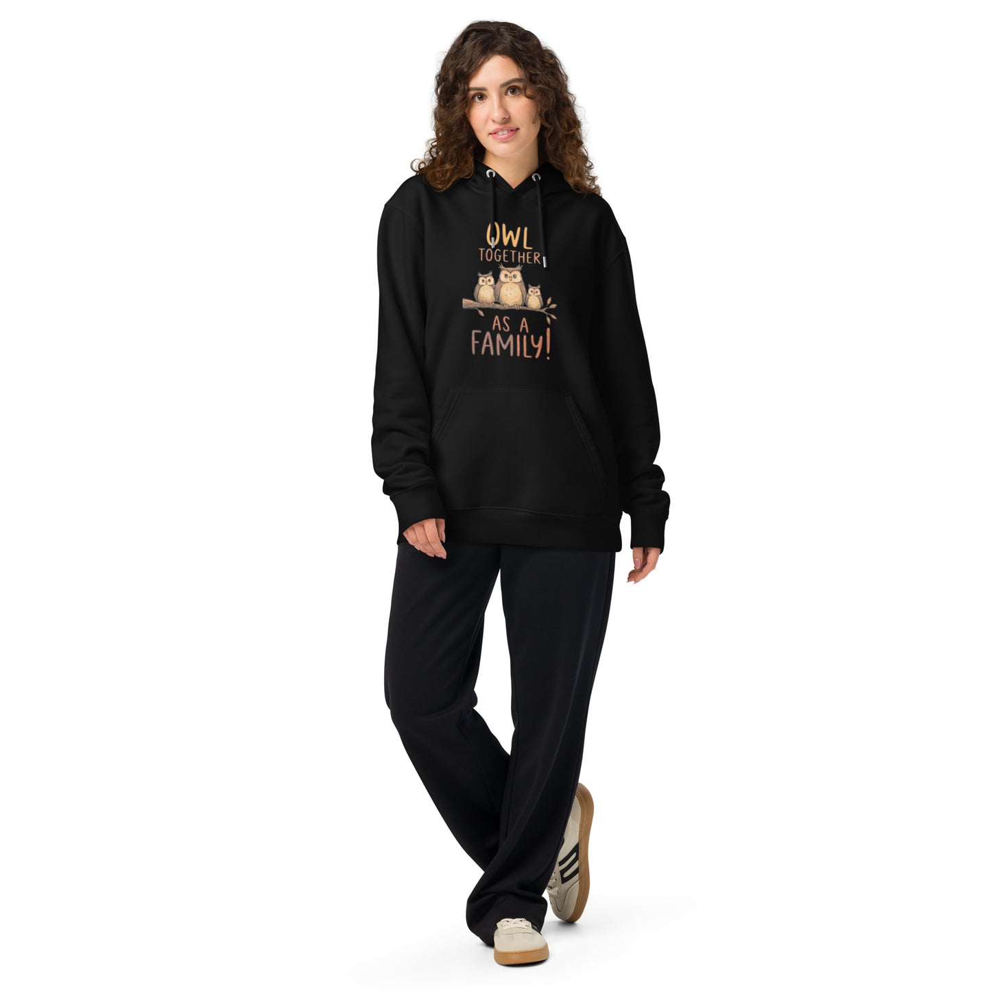 OwlNest Unisex Essential Organic Hoodie – Everyday Eco Comfort Black Dudeily