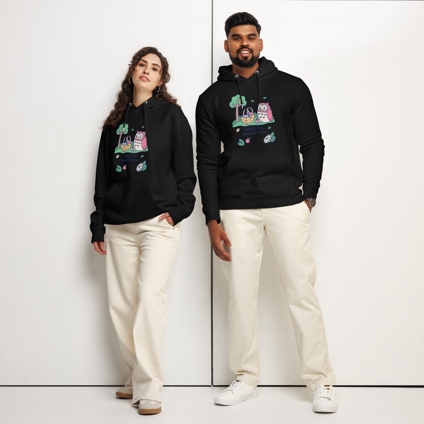 Unisex Essential Organic Hoodie – OwlNest Sustainable Fashion for Cozy Family Day Moments Dudeily