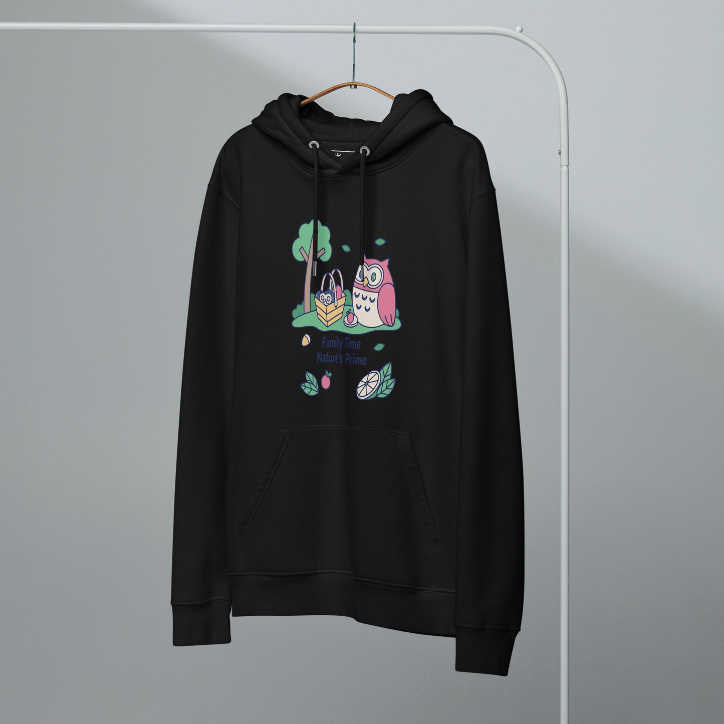 Unisex Essential Organic Hoodie – OwlNest Sustainable Fashion for Cozy Family Day Moments Dudeily