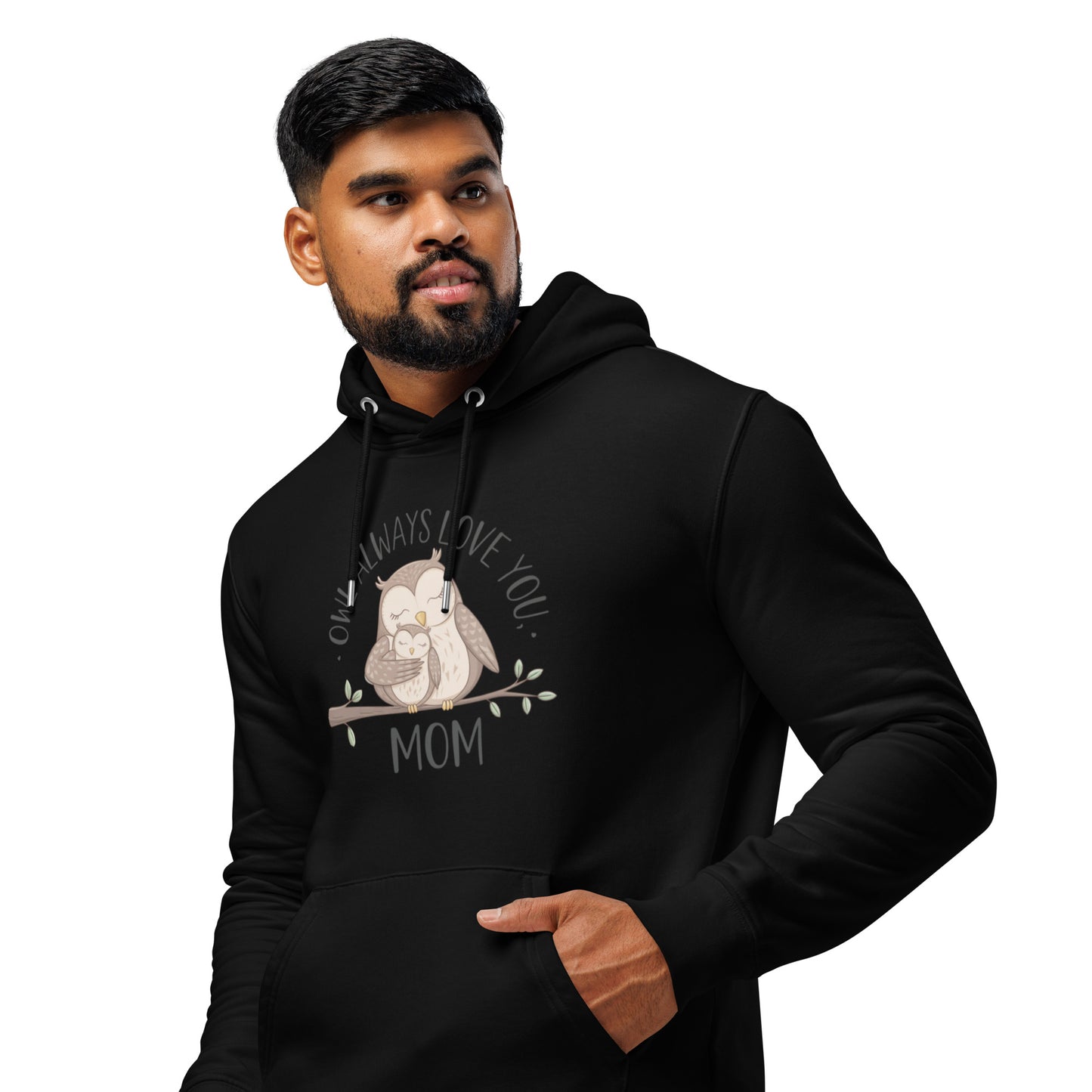 Unisex Essential Organic Hoodie – Sustainable Owl-Themed Pullover for Comfort & Style Dudeily