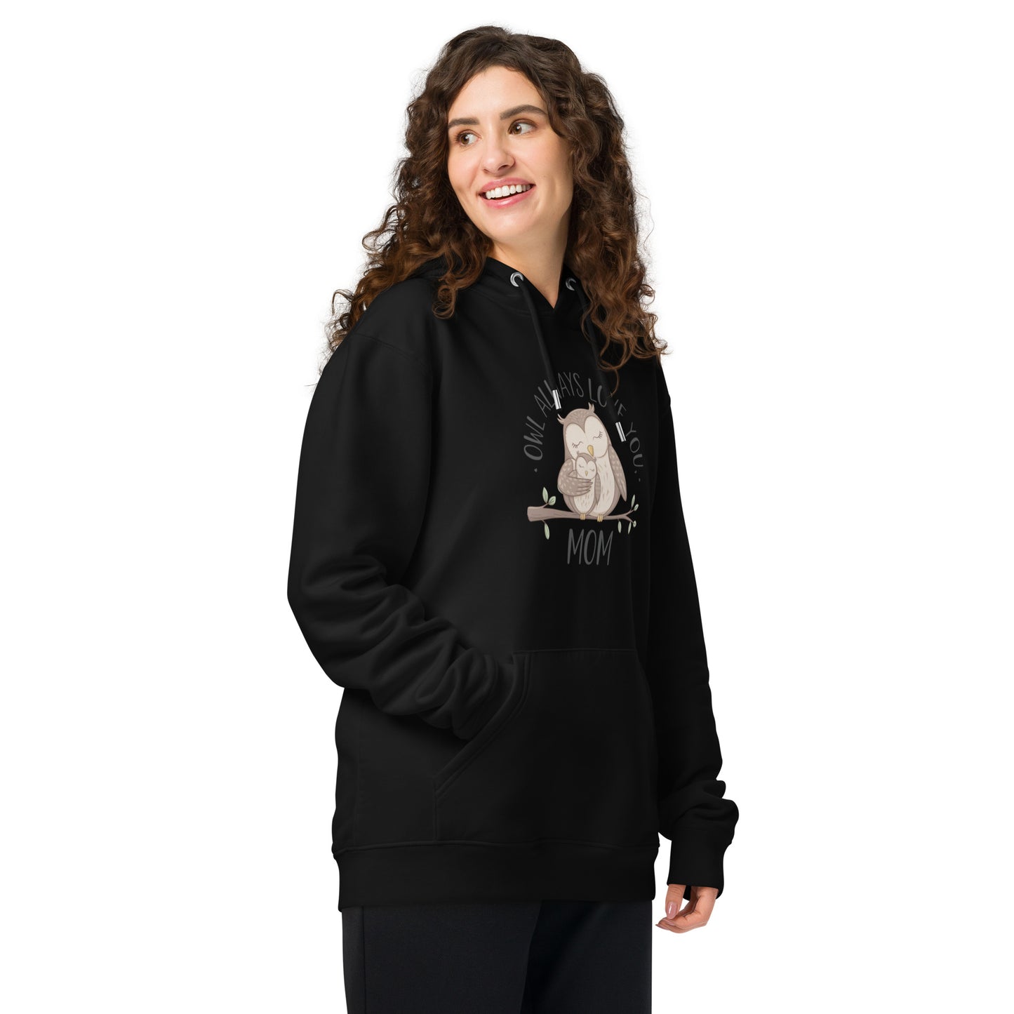 Unisex Essential Organic Hoodie – Sustainable Owl-Themed Pullover for Comfort & Style Dudeily