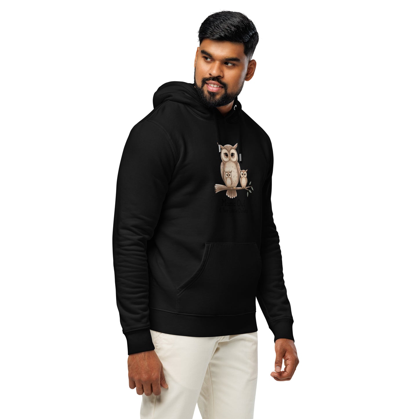 Unisex Essential Organic Hoodie – Owl-Themed Eco-Friendly & Sustainable Dudeily