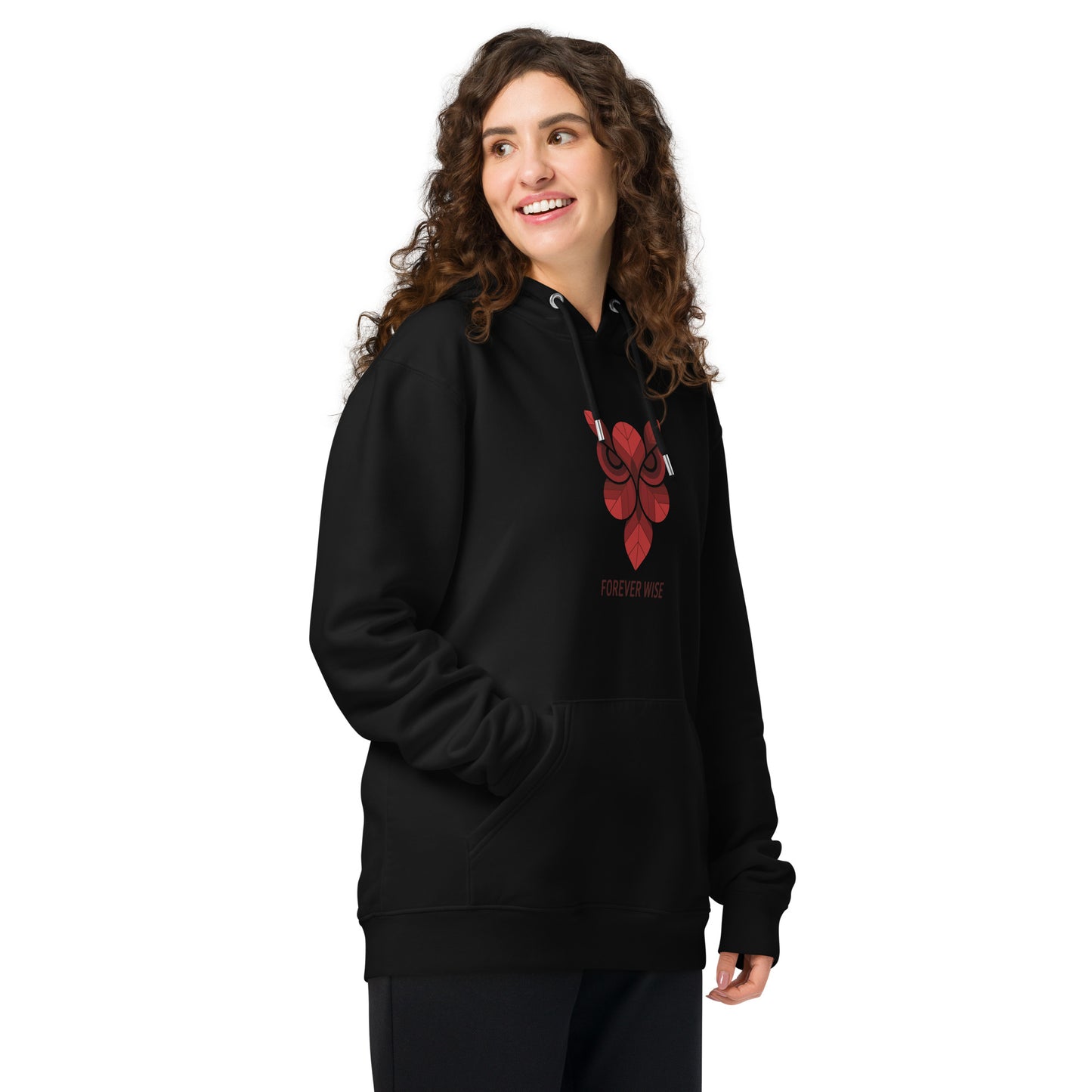 Unisex Essential Organic Hoodie: 'Forever Wise' | Sustainable Owl Fashion USA Dudeily