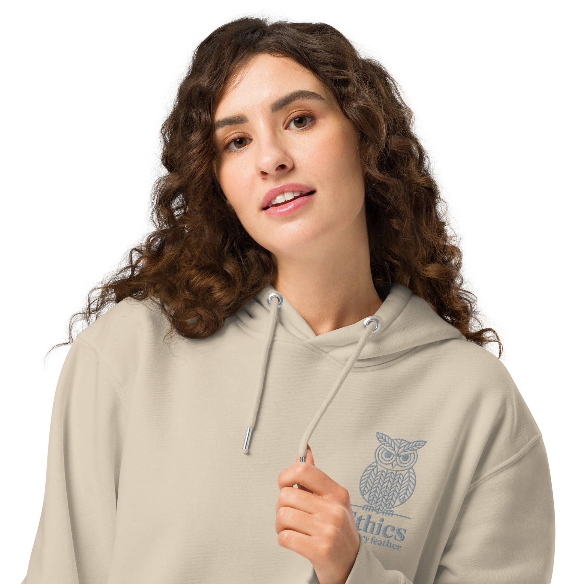 Owl Unisex Essential Organic Hoodie – "Ethics in Every Feather" | Sustainable Fashion Dudeily