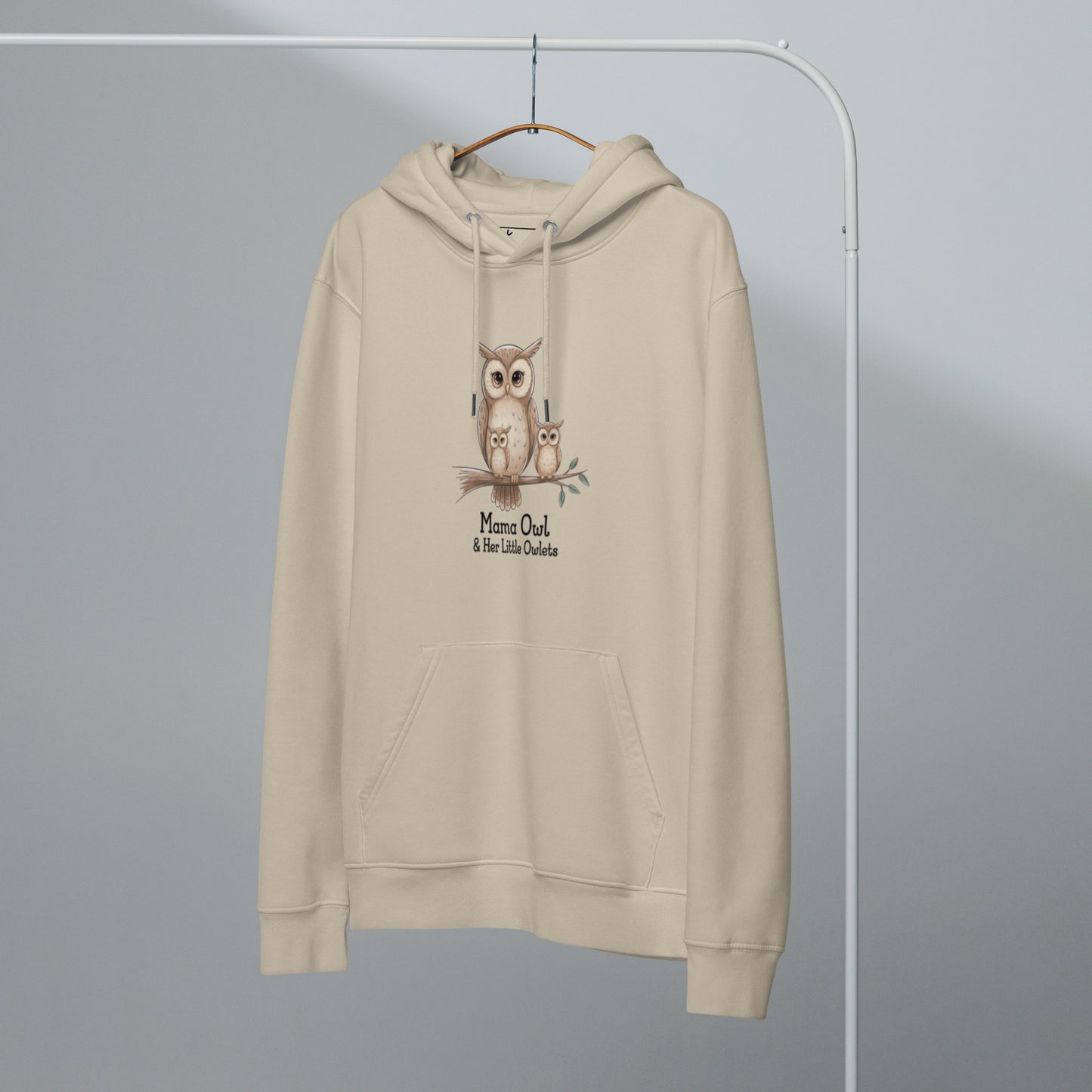 Unisex Essential Organic Hoodie – Owl-Themed Eco-Friendly & Sustainable Dudeily
