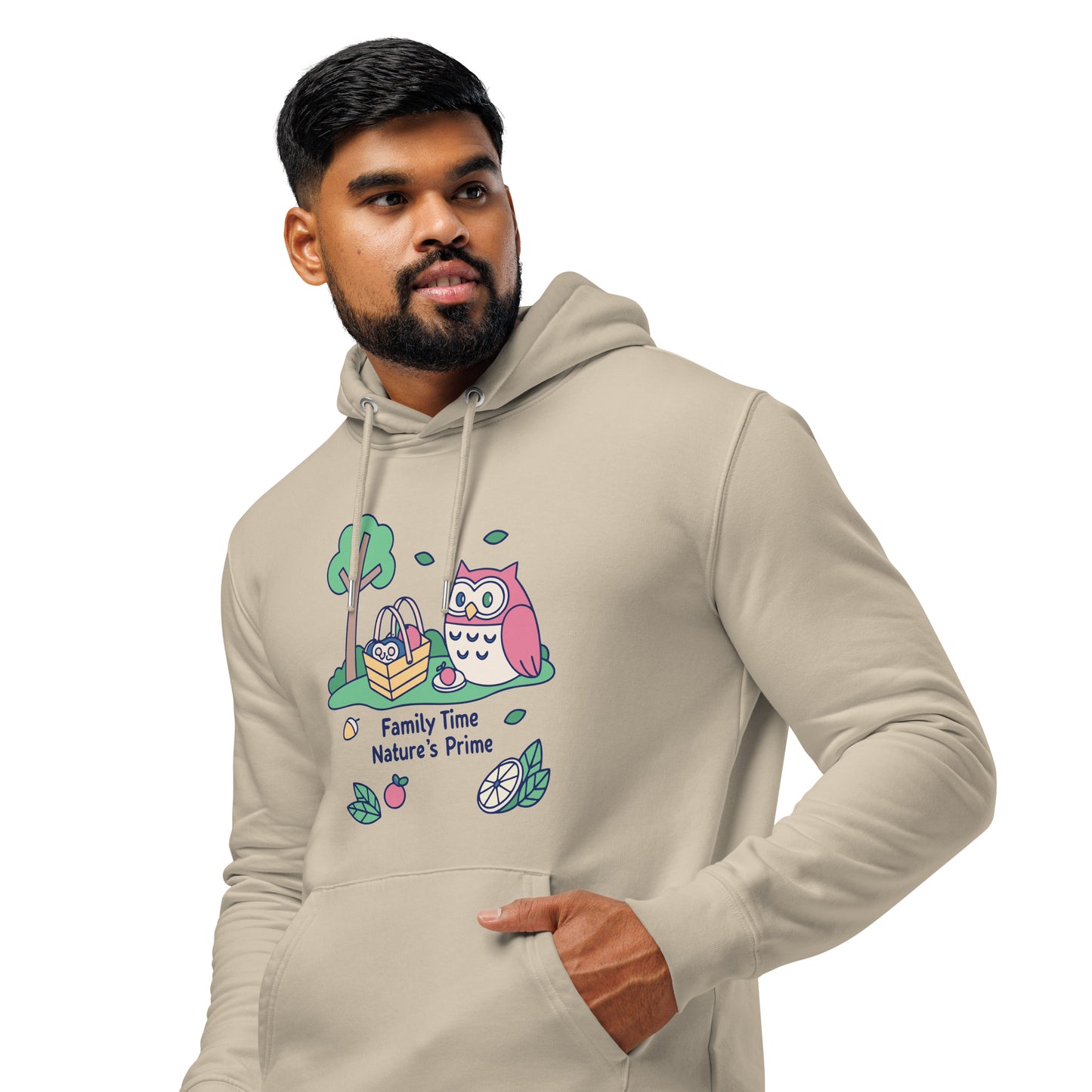 Unisex Essential Organic Hoodie – OwlNest Sustainable Fashion for Cozy Family Day Moments Dudeily